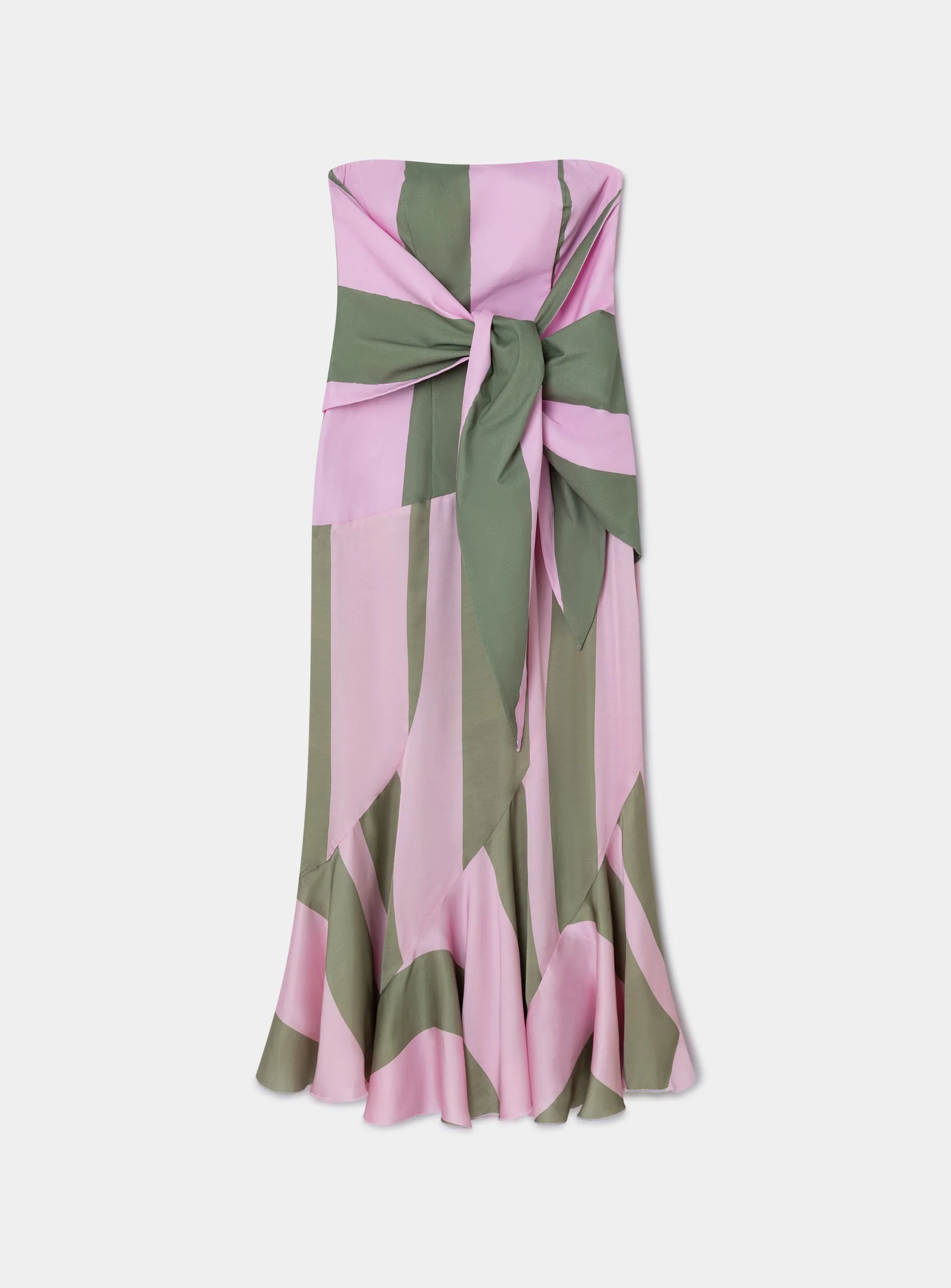 ARIA PINK STRIPED MIDI DRESS - Image 5