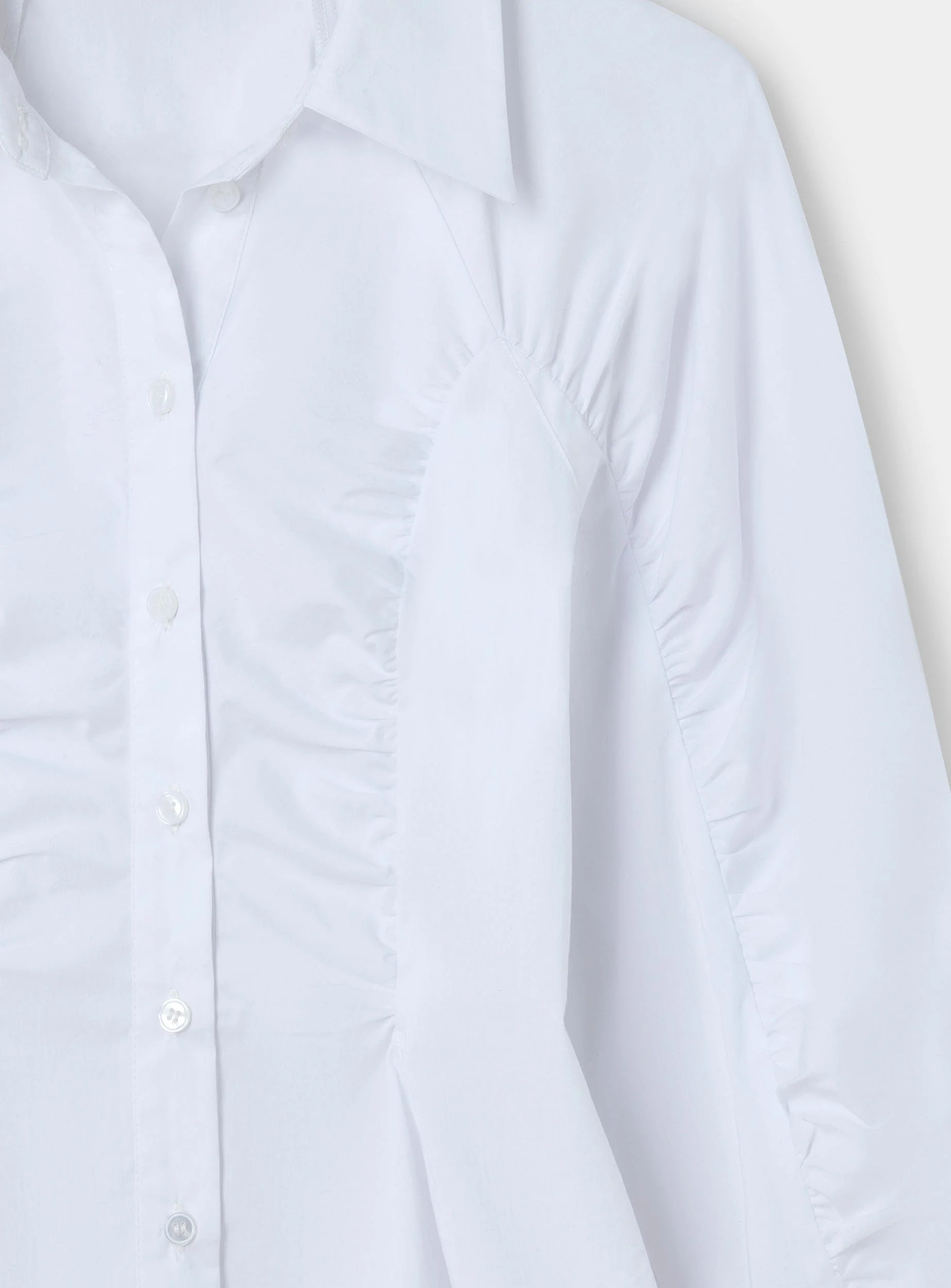 BELLEVILLE WHITE RUCHED SHIRT - Image 3