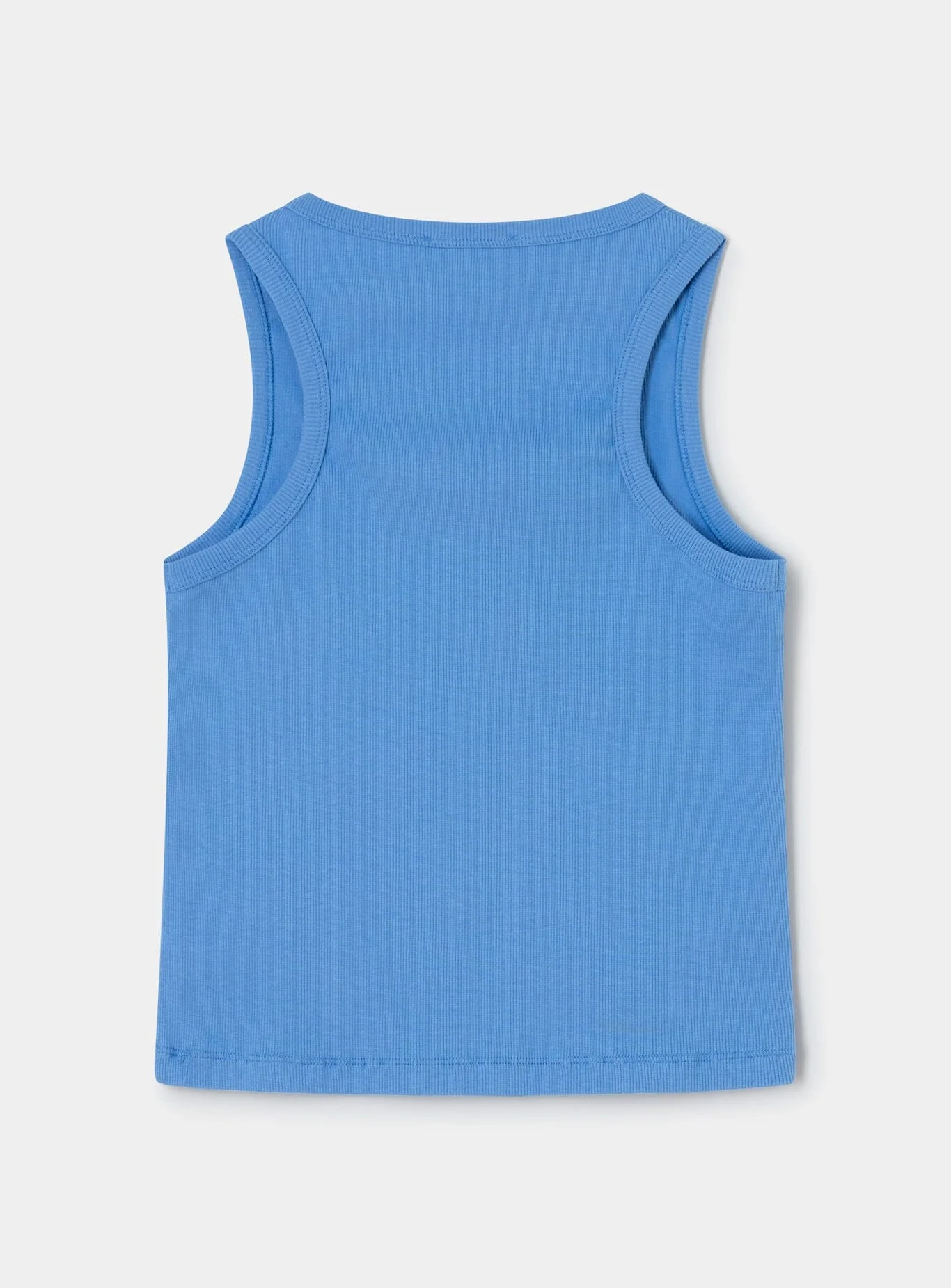BLUE EMBROIDERED LOGO TANK TOP - Image 4