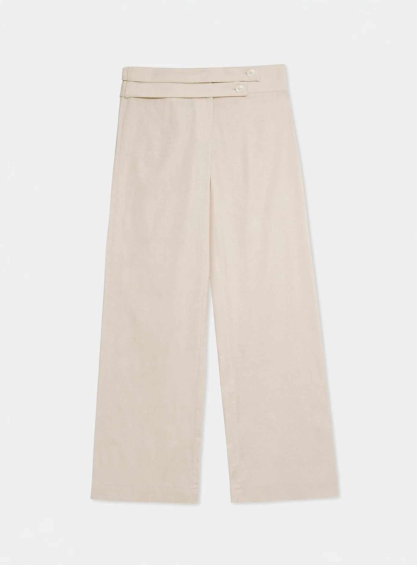 CAMILA ECRU LINEN PANTS - Image 3