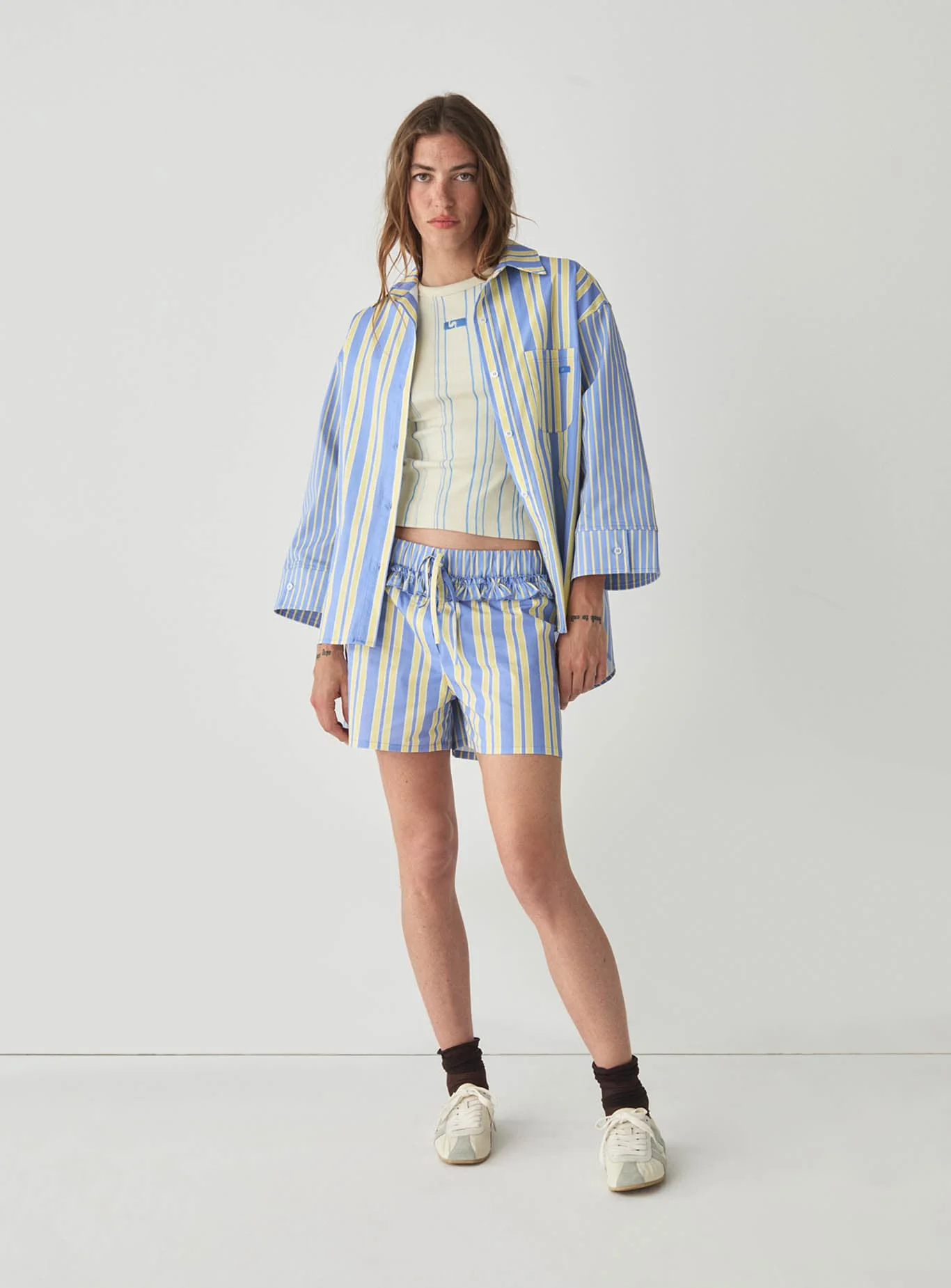 CAOS BLUE POPLIN BOXER PANTS - Image 4