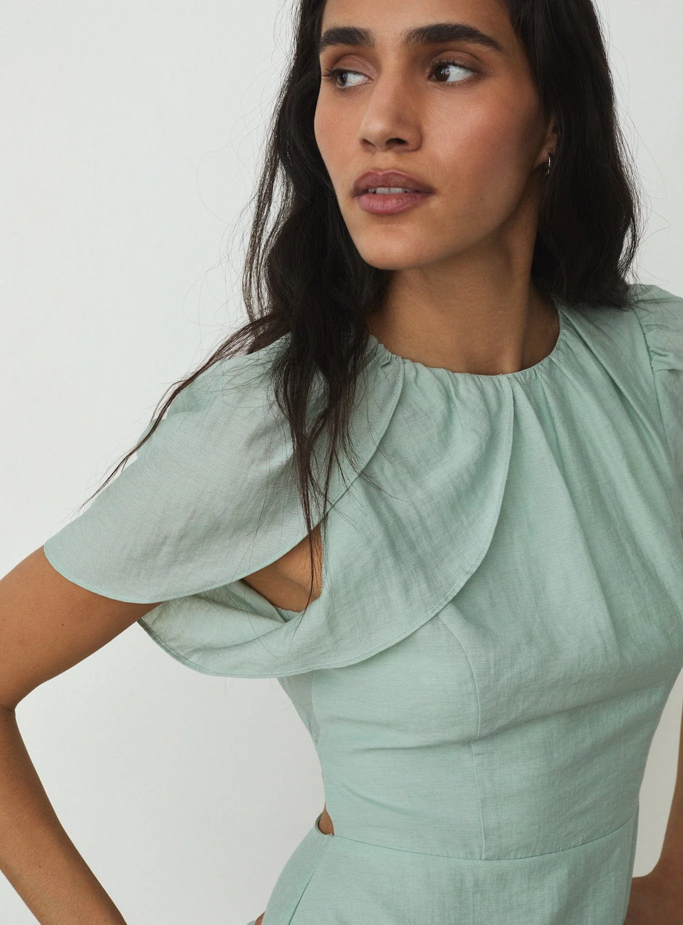 CARINA LIGHT BLUE SHORT DRESS - Image 3