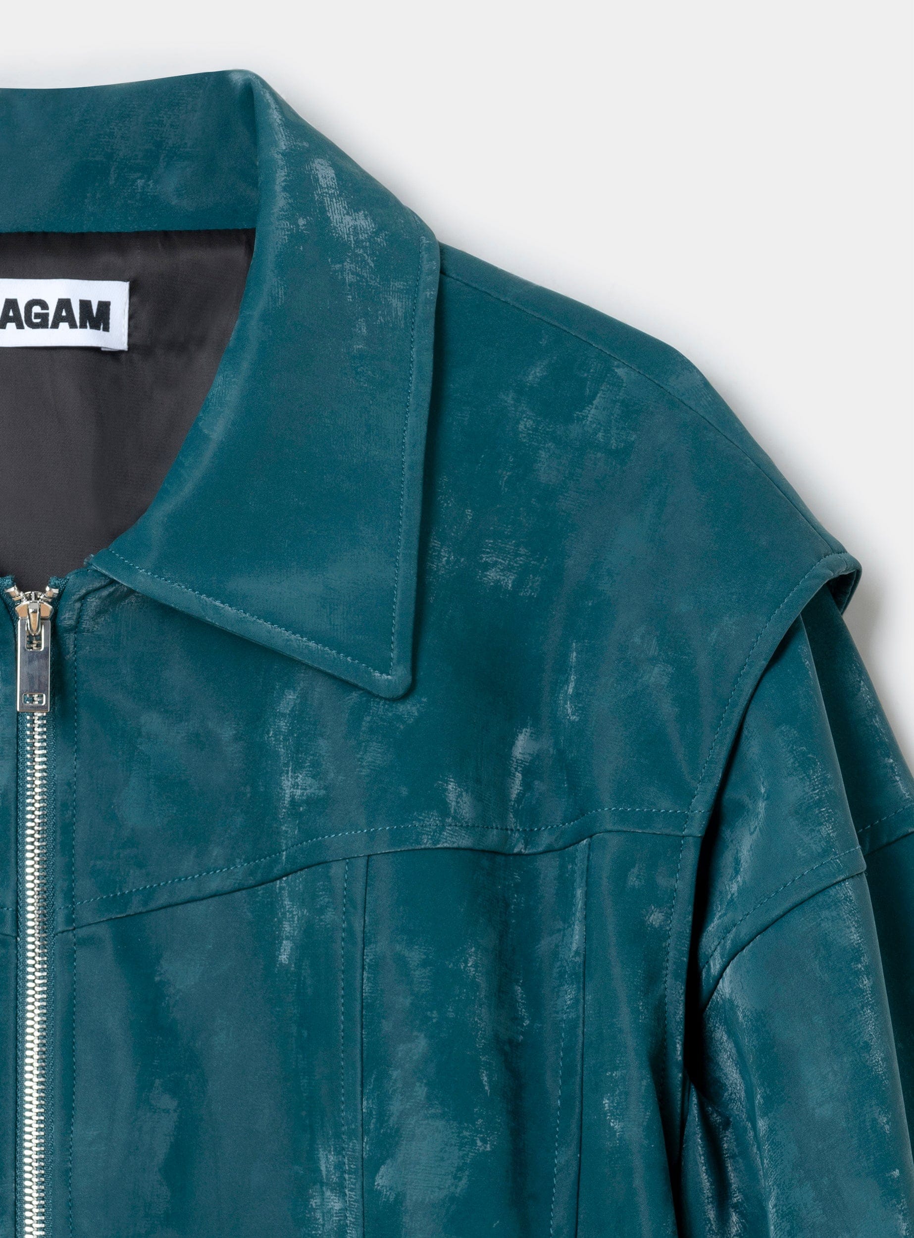 CUPIDO TEAL GREEN BOMBER JACKET - Image 6