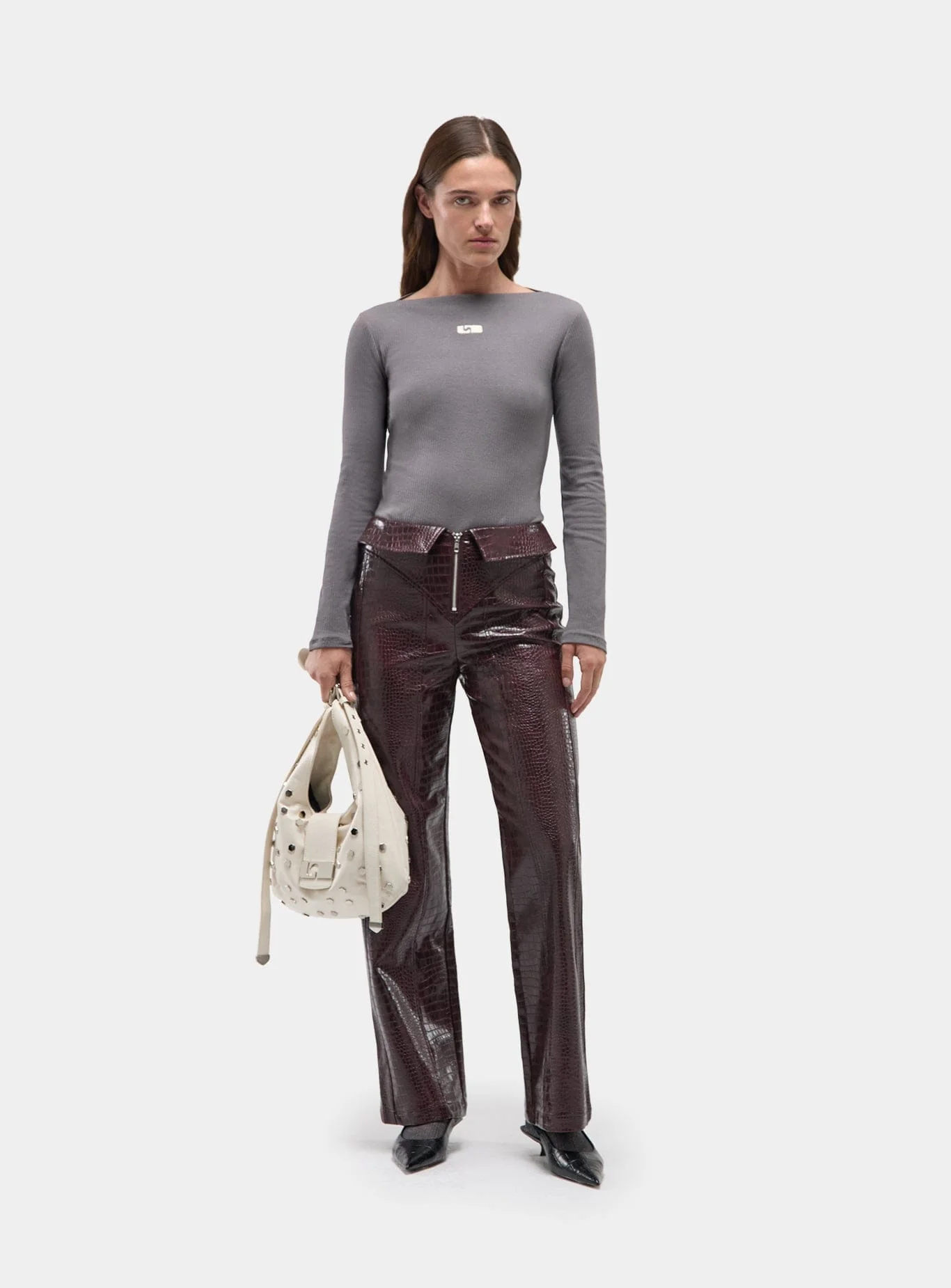 EMORY GREY LONG SLEEVE T-SHIRT - Image 2