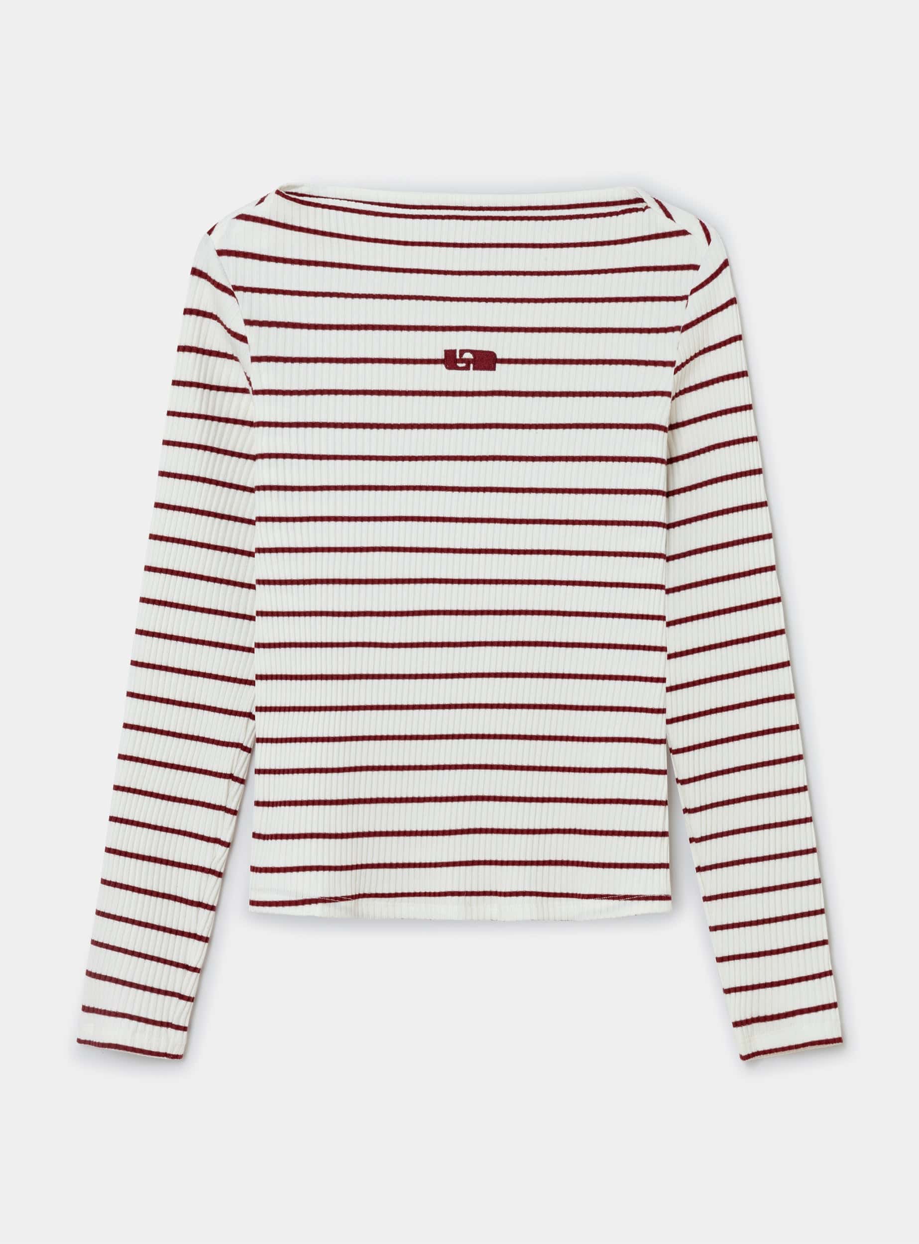 EMORY RED STRIPED LONG SLEEVE T-SHIRT - Image 4