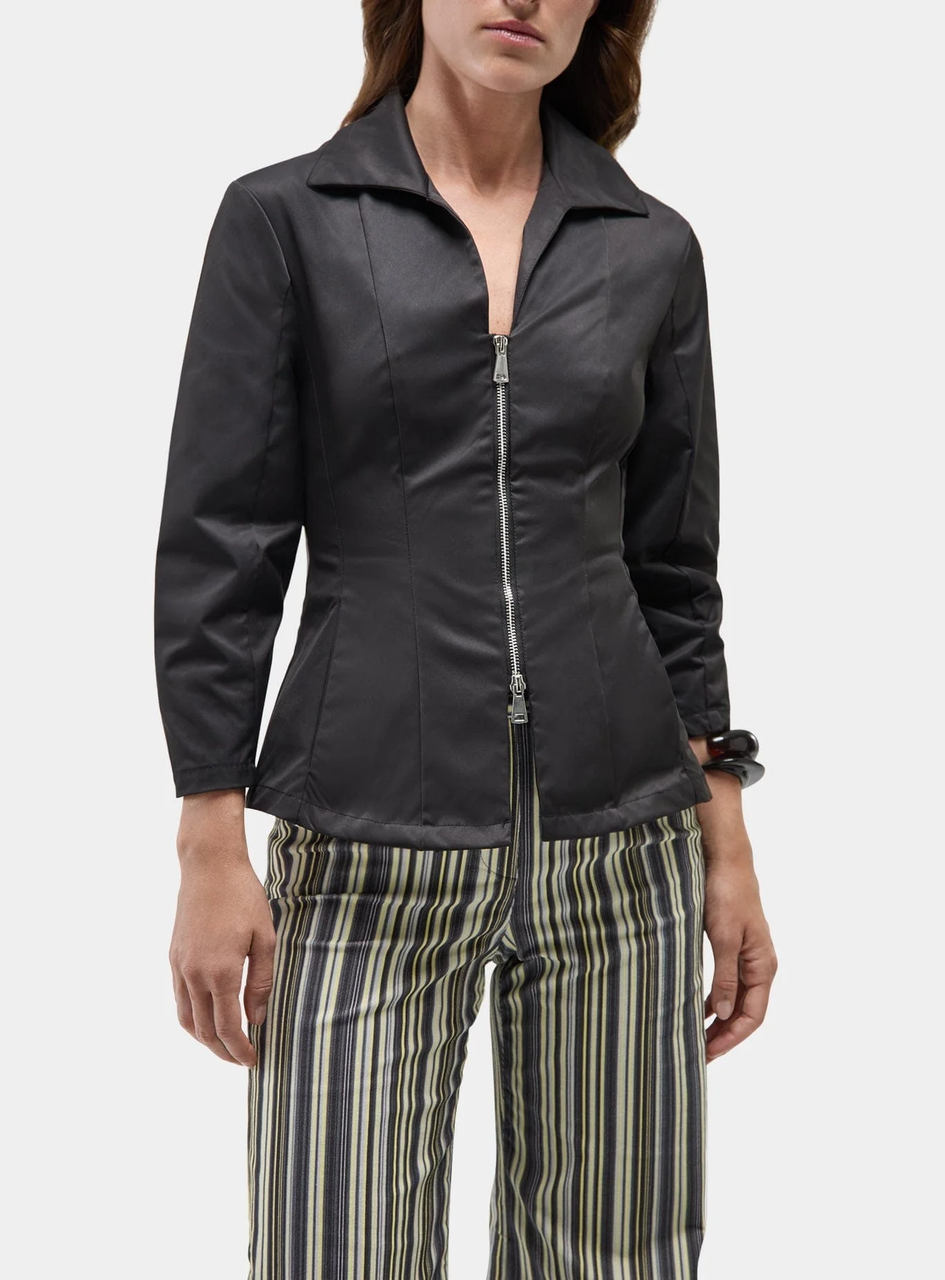 HARLEM BLACK ZIPPERED SHIRT - Image 4