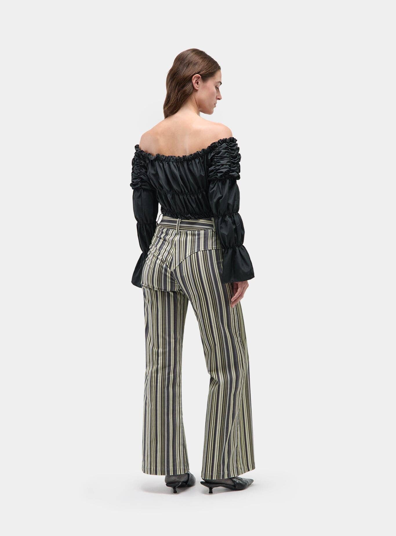 HOLLY CORDUROY GREY STRIPED PANTS - Image 3