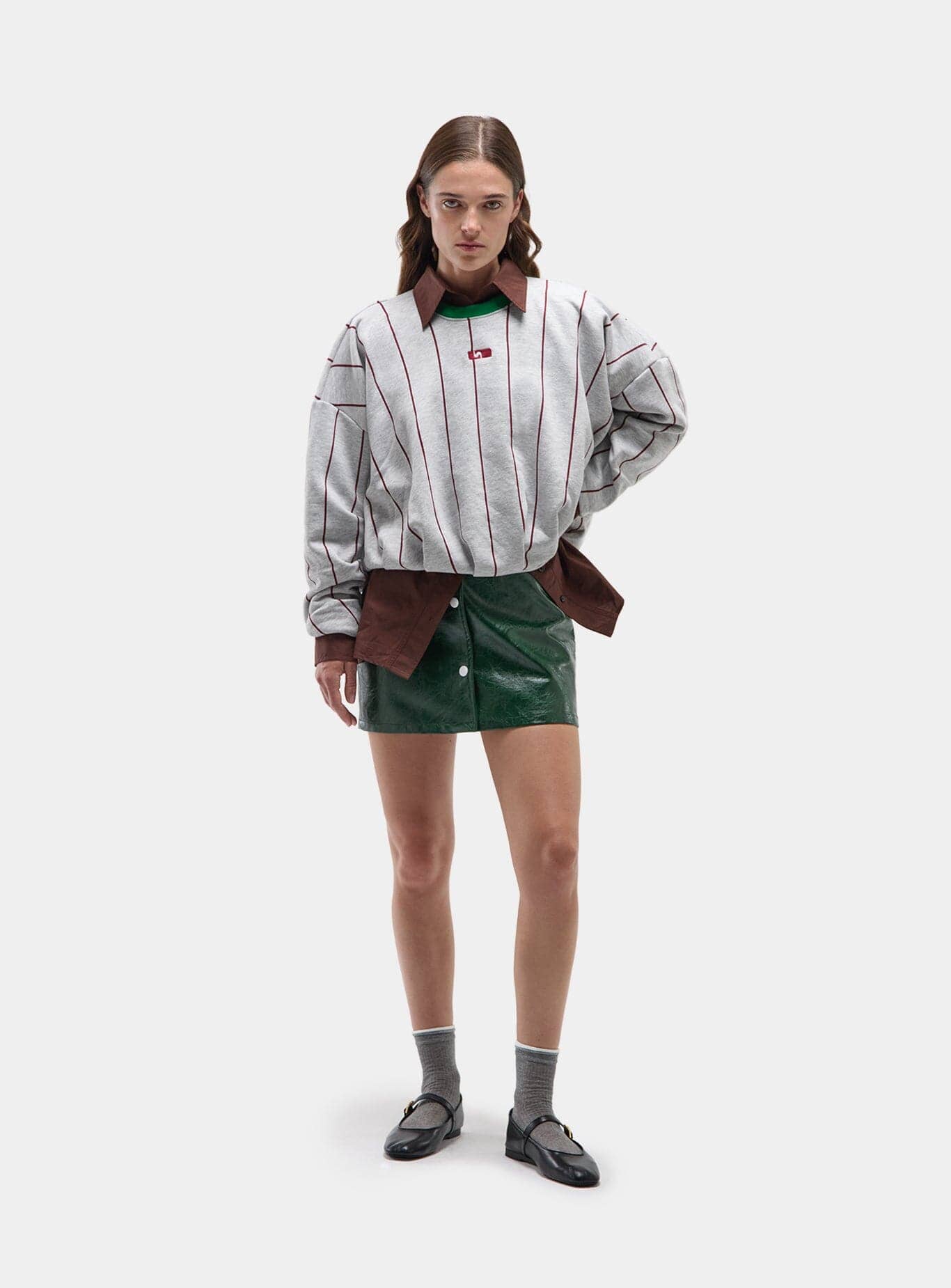 KELLY GREY STRIPED SWEATSHIRT - Image 2