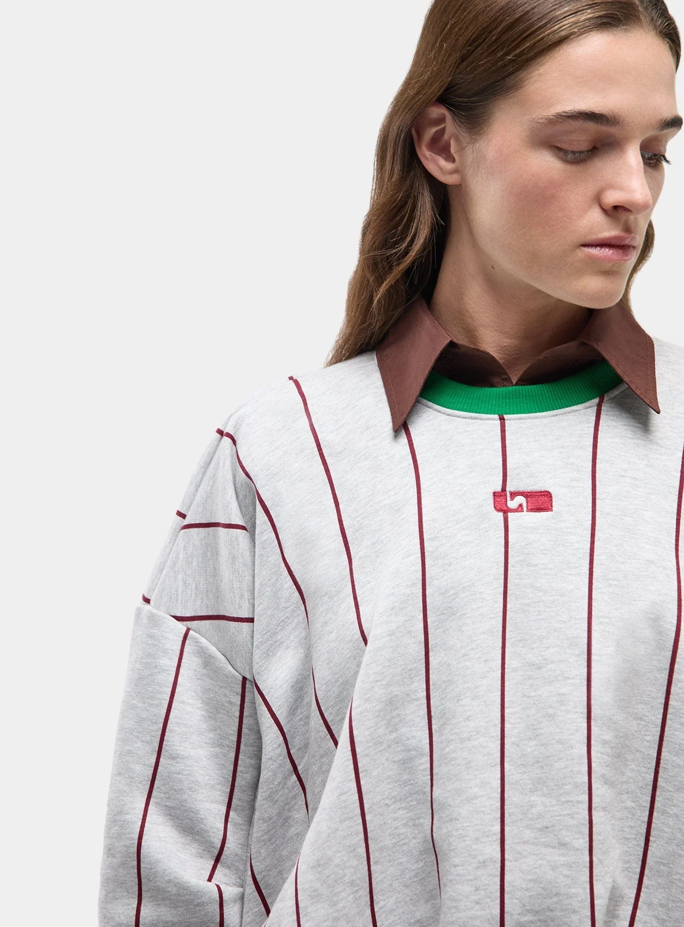 KELLY GREY STRIPED SWEATSHIRT - Image 3