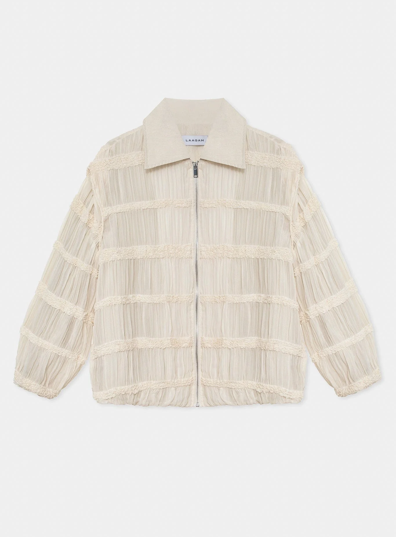 KIARA ECRU BOMBER JACKET - Image 4