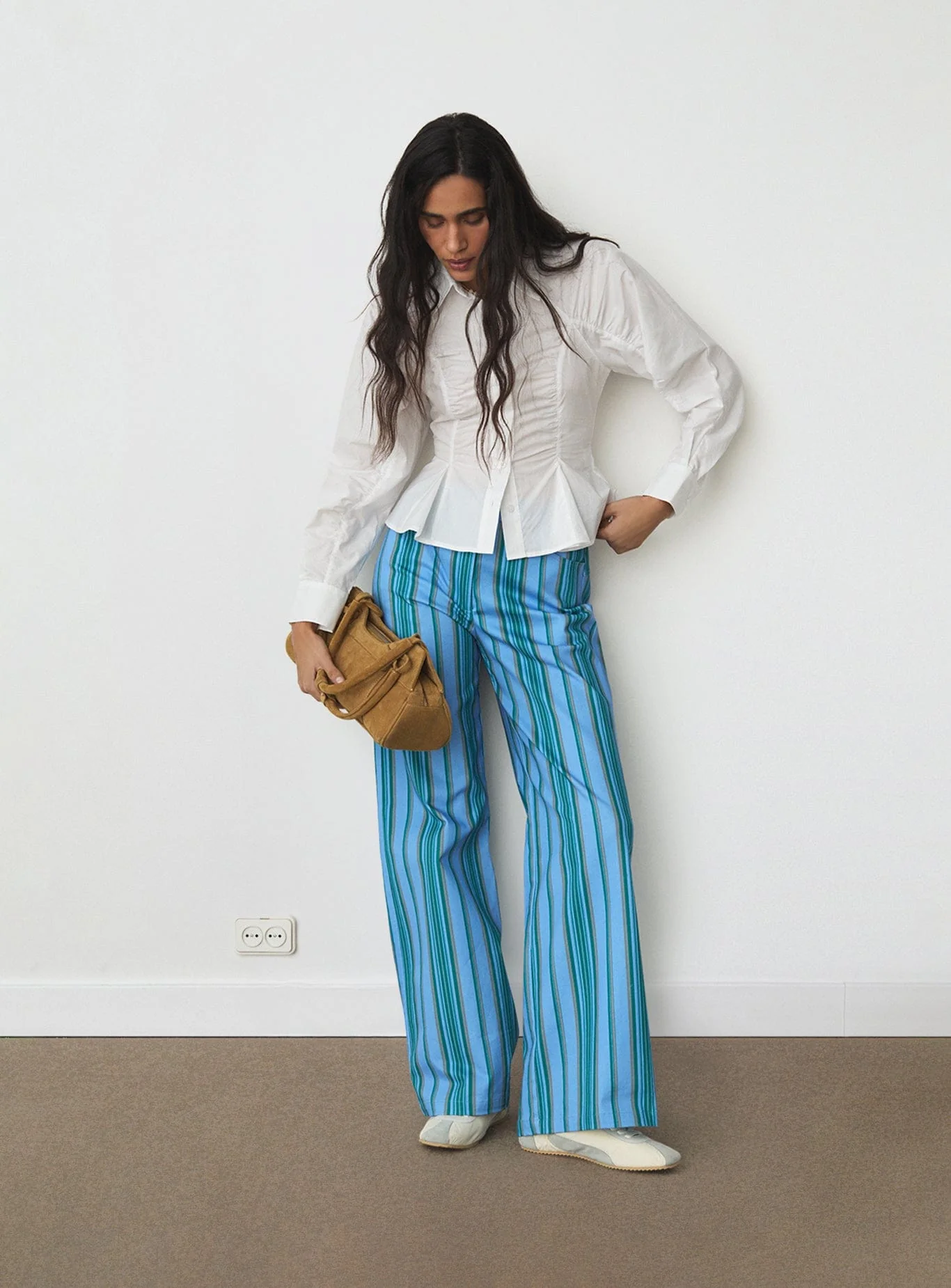 LEROY BLUE STRIPED TWILL PANTS - Image 5