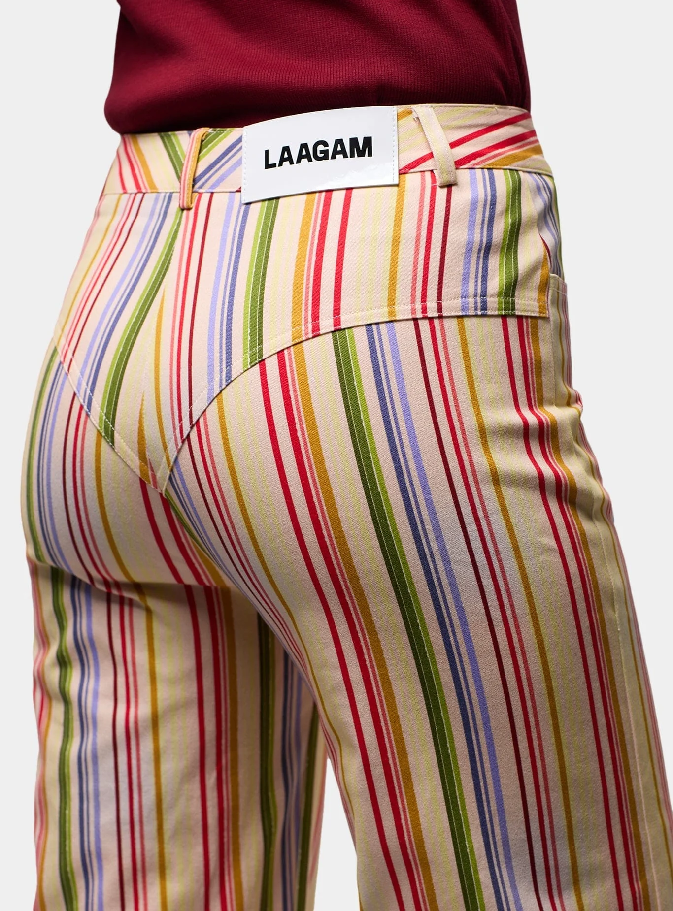 LEROY YELLOW STRIPED TWILL PANTS - Image 3