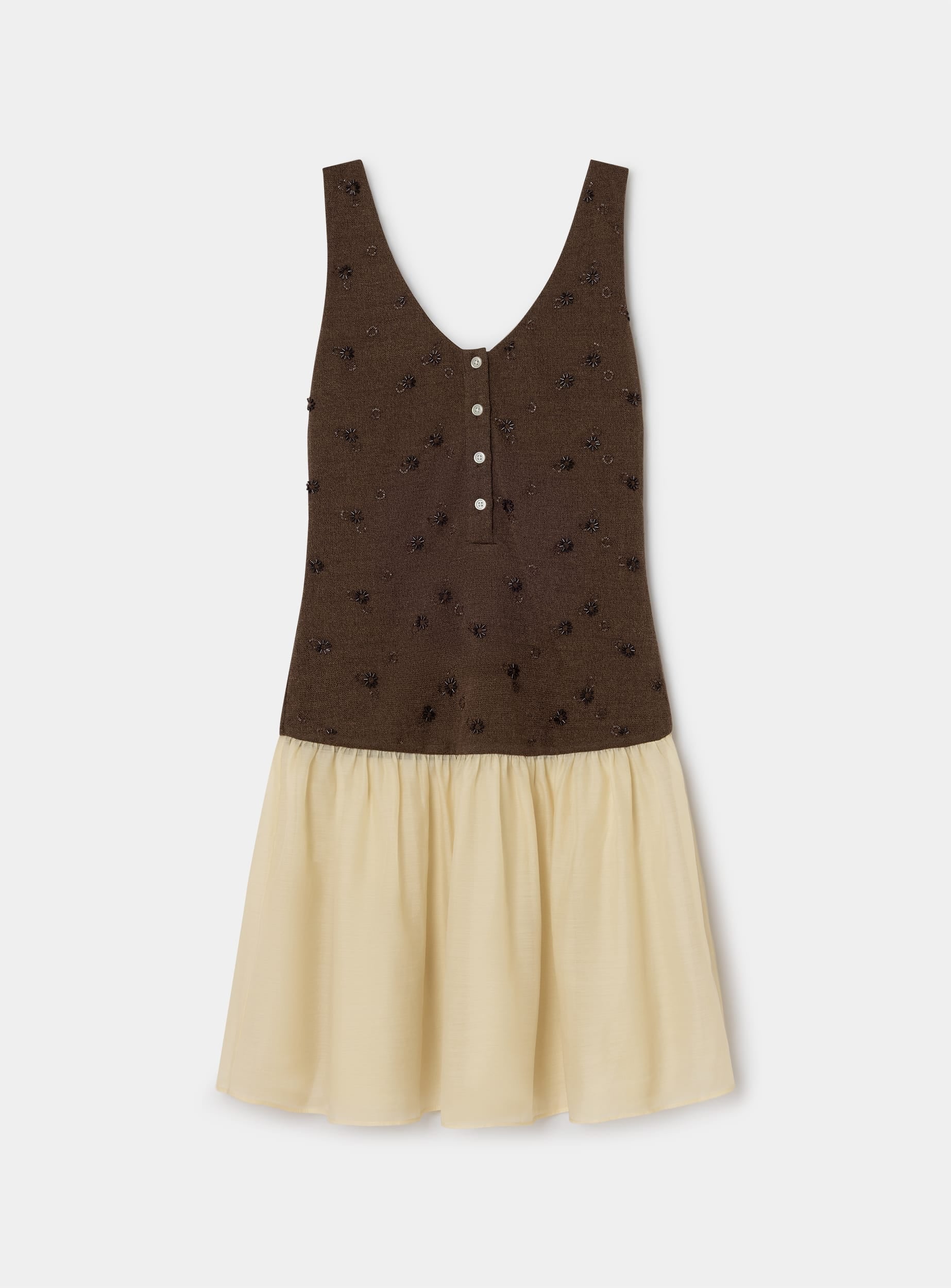 LIORA BROWN SHORT DRESS - Image 3