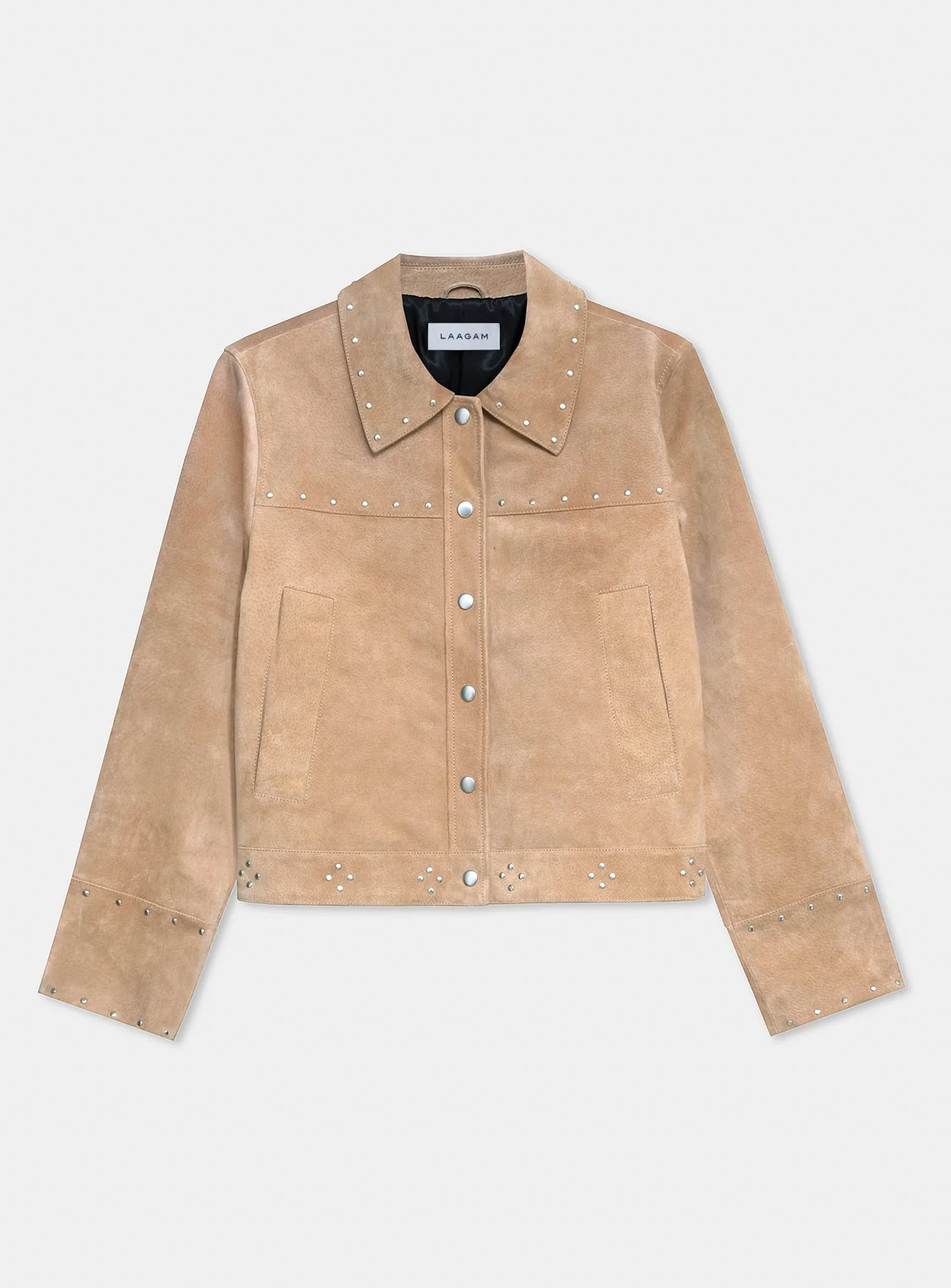LUANA REAL SUEDE TAUPE JACKET - Image 4