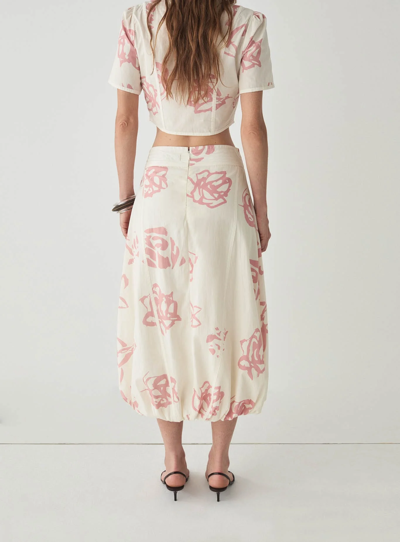 LUCILLE WHITE MIDI SKIRT - Image 3