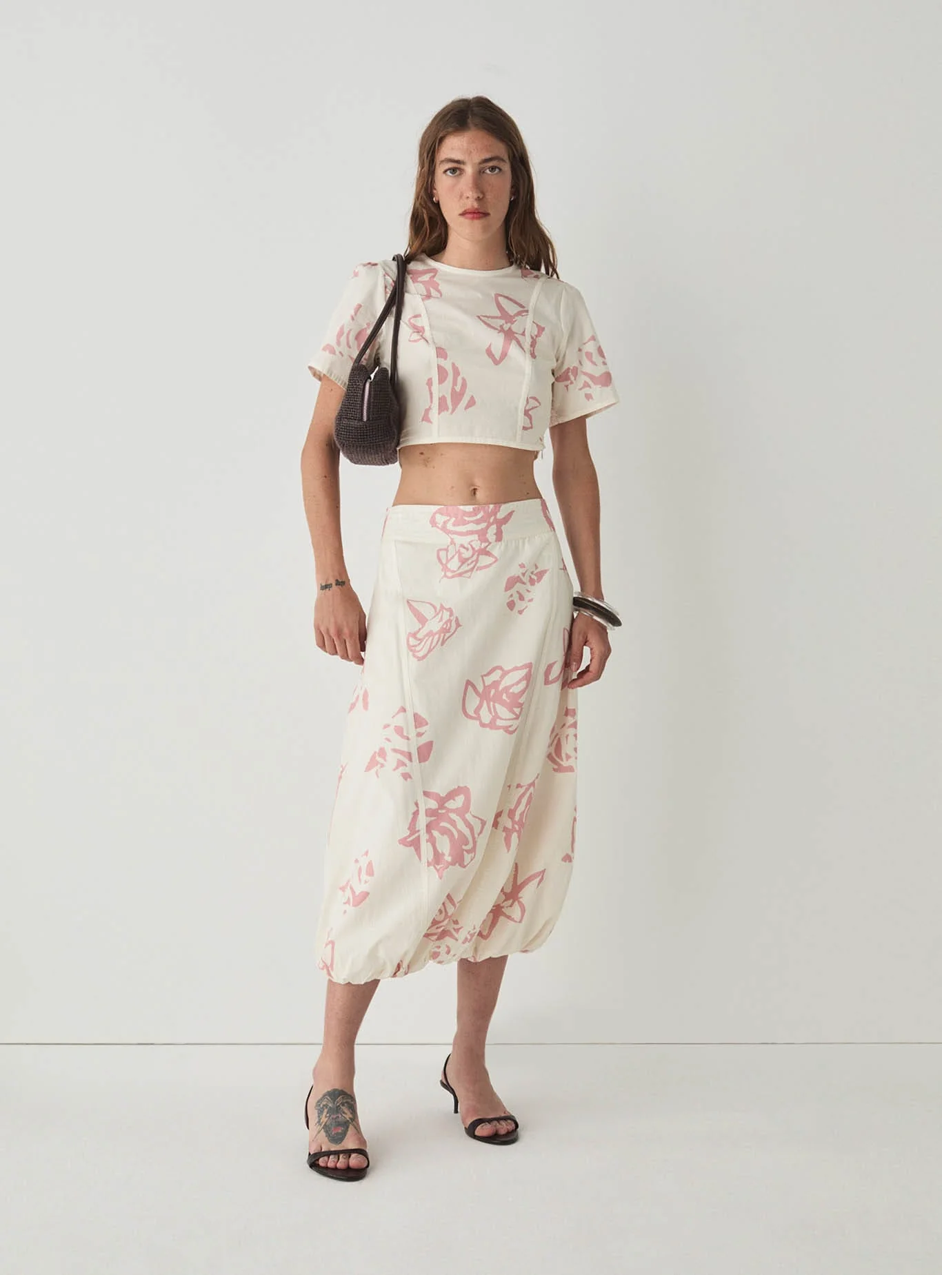 LUCILLE WHITE MIDI SKIRT - Image 4