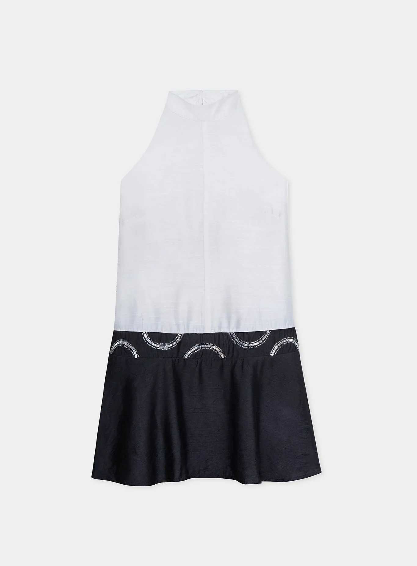 MALEN BLACK & WHITE SHORT DRESS - Image 7