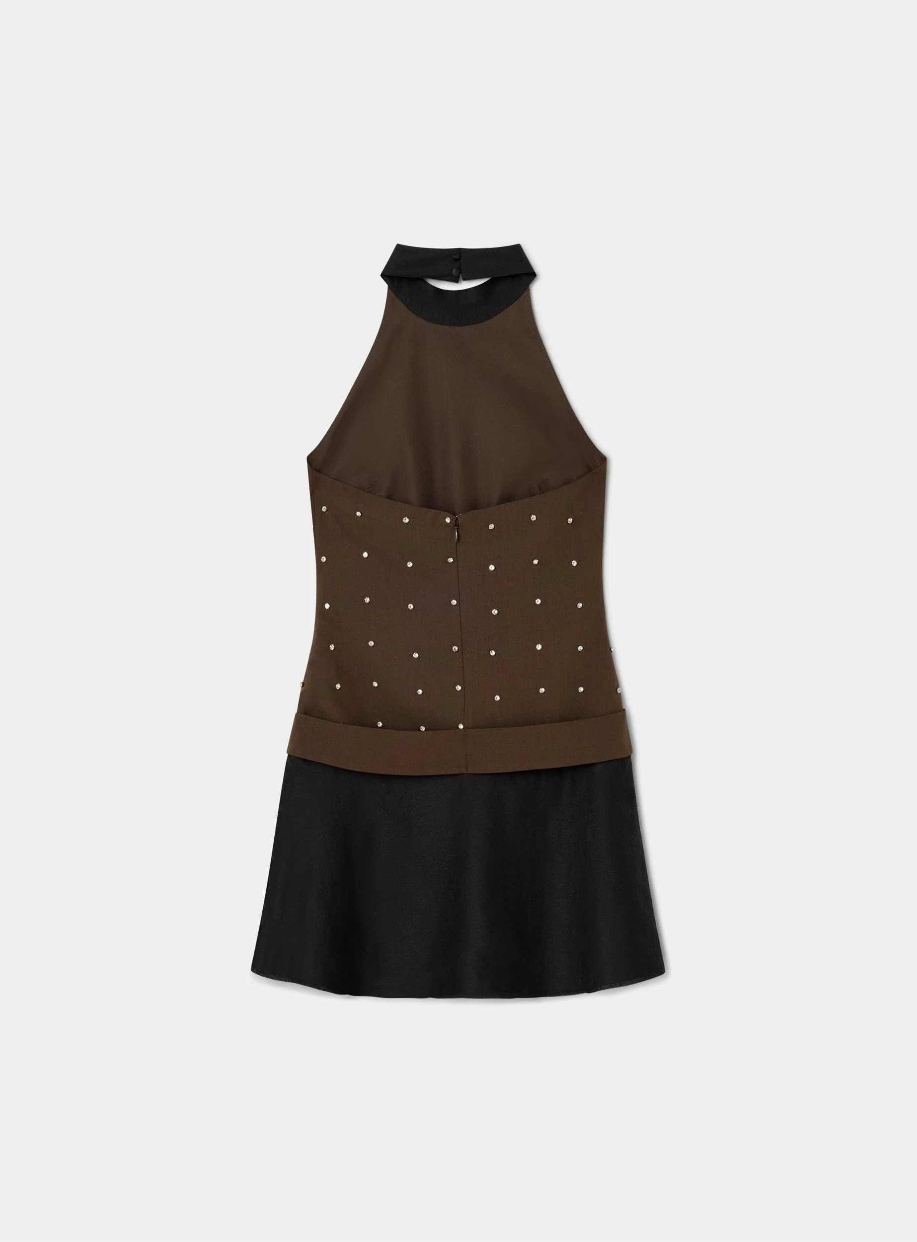 MALEN BROWN SEQUINS SHORT DRESS - Image 3