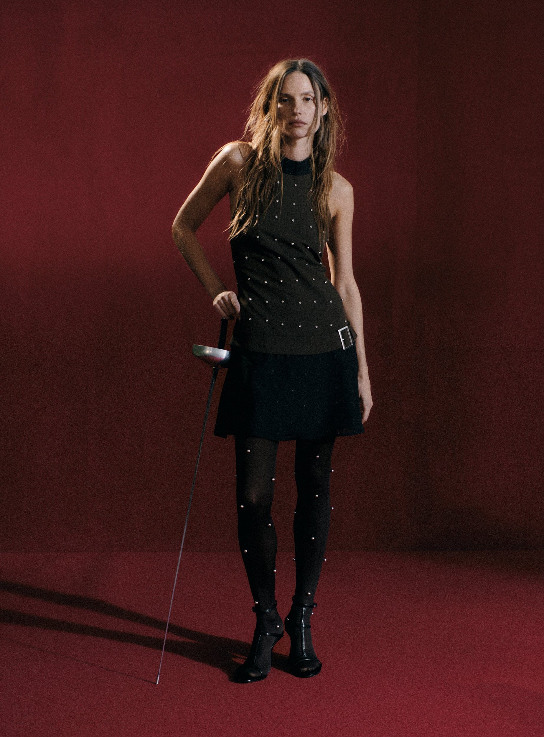MALEN BROWN SEQUINS SHORT DRESS - Image 4