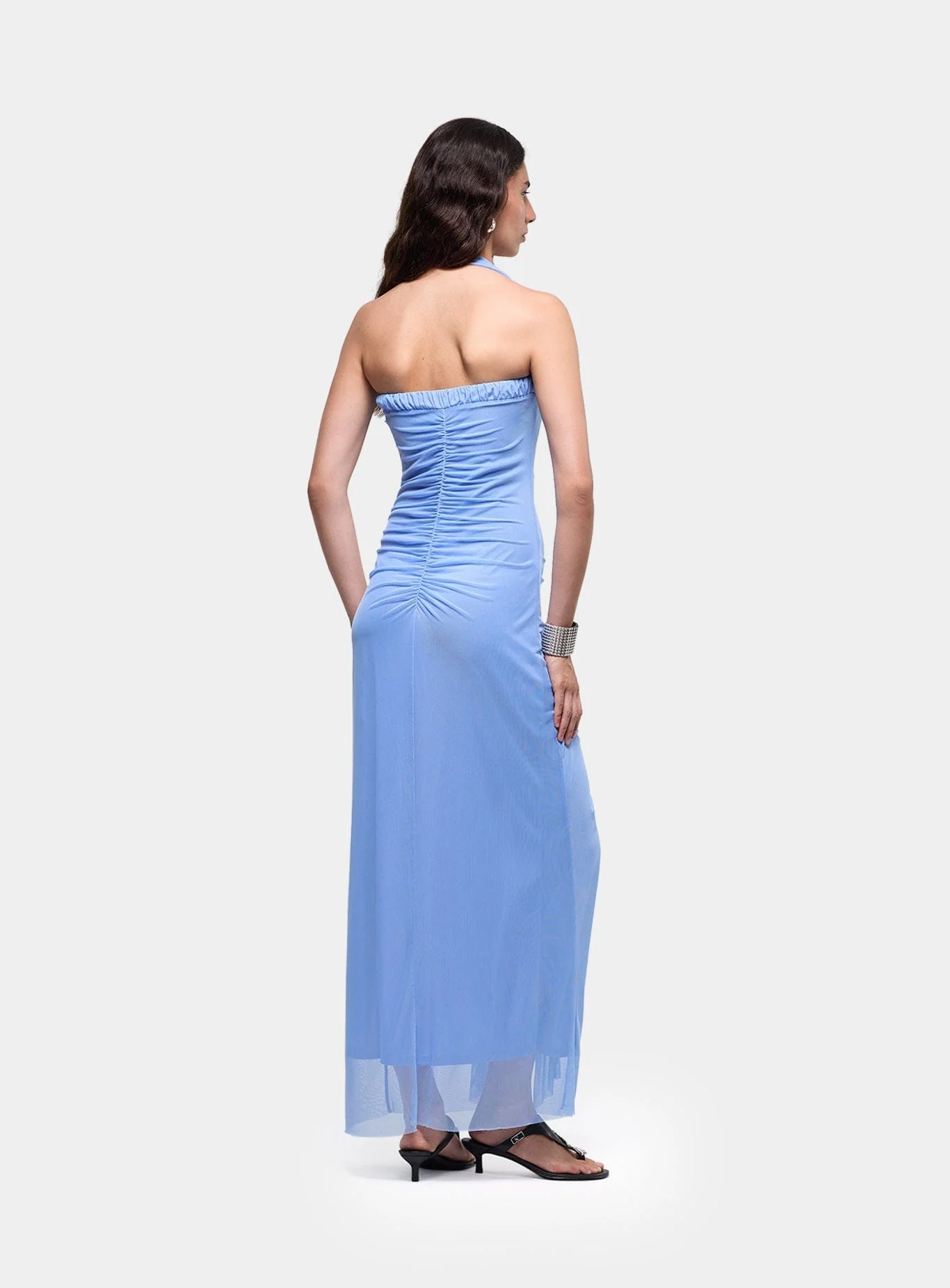 MEGAN BLUE MIDI DRESS - Image 7