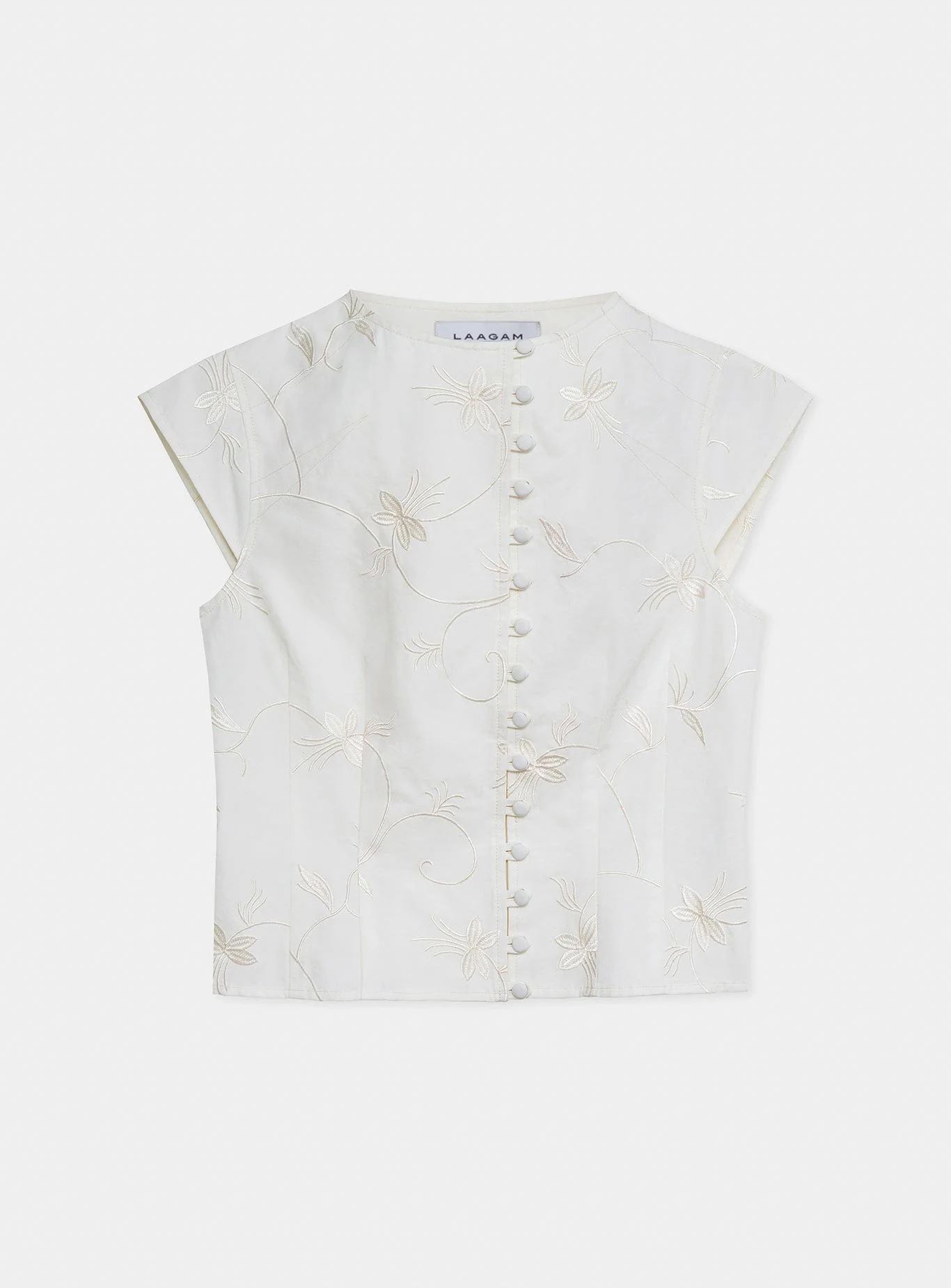 MELANI WHITE ASYMMETRIC BLOUSE - Image 2