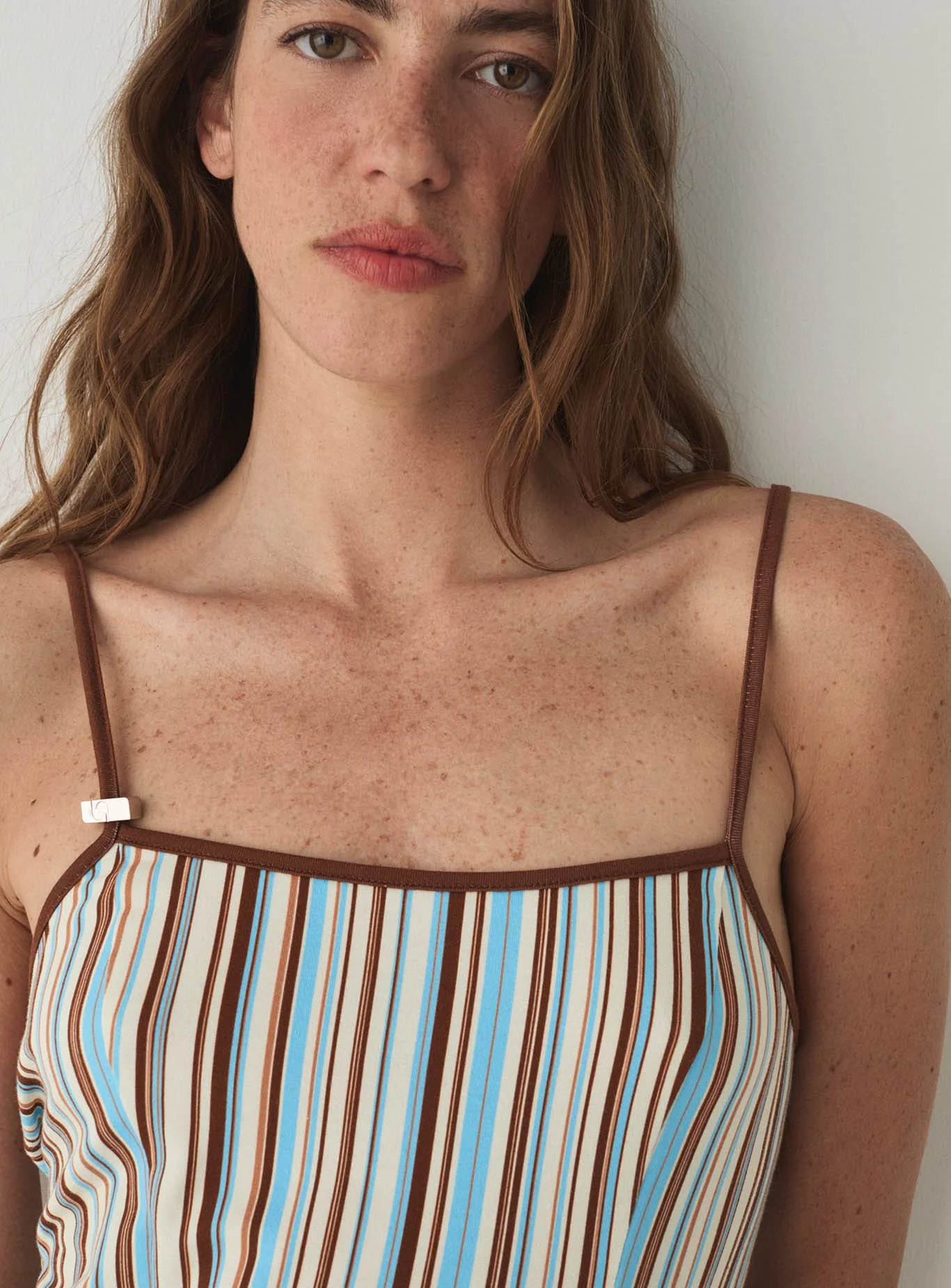 MIREL ECRU STRIPED SHORT DRESS - Image 3
