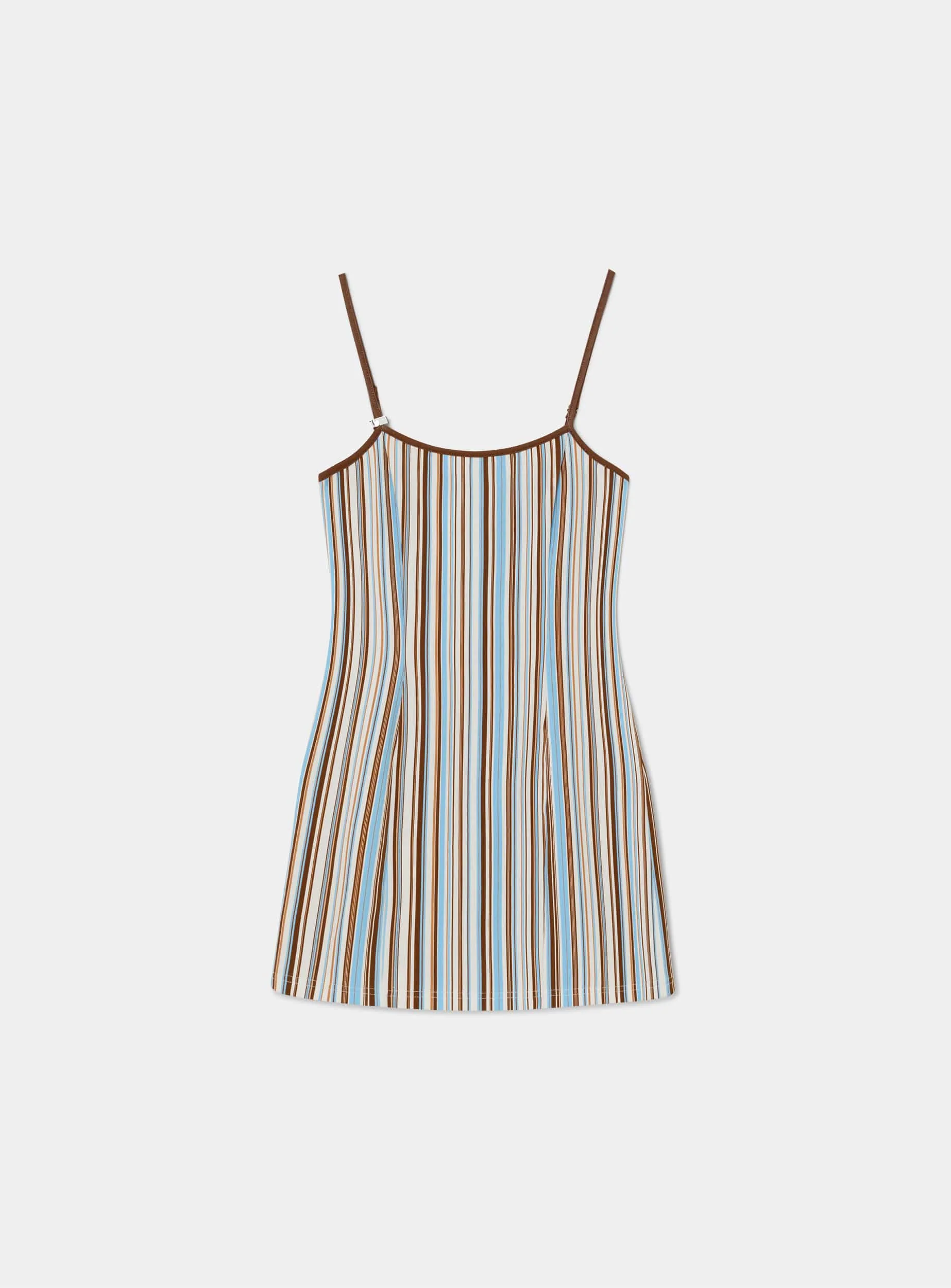 MIREL ECRU STRIPED SHORT DRESS - Image 5