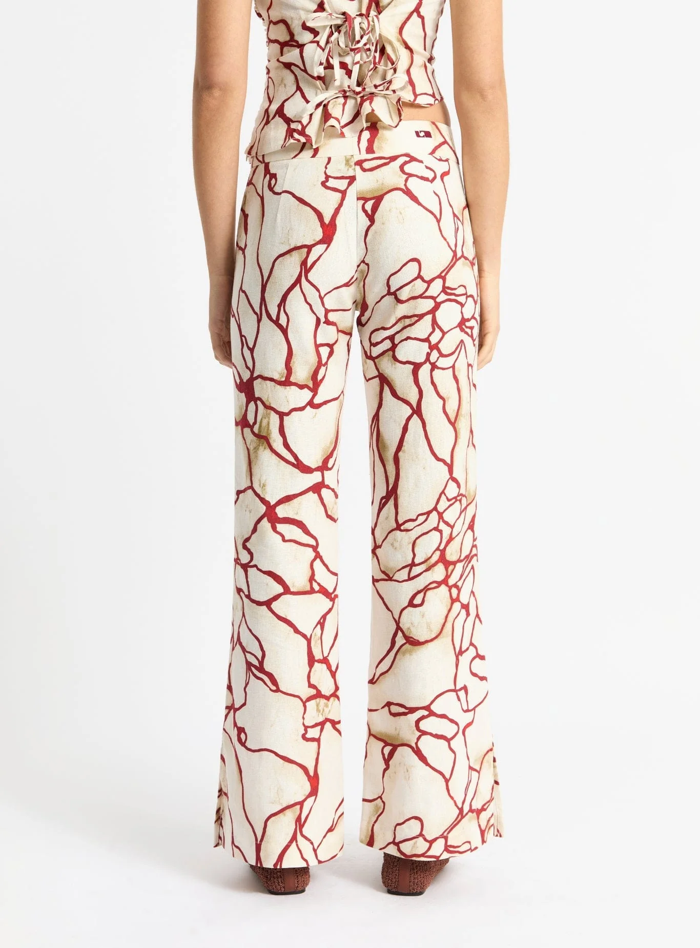 NIKITA ECRU LINEN PANTS - Image 3