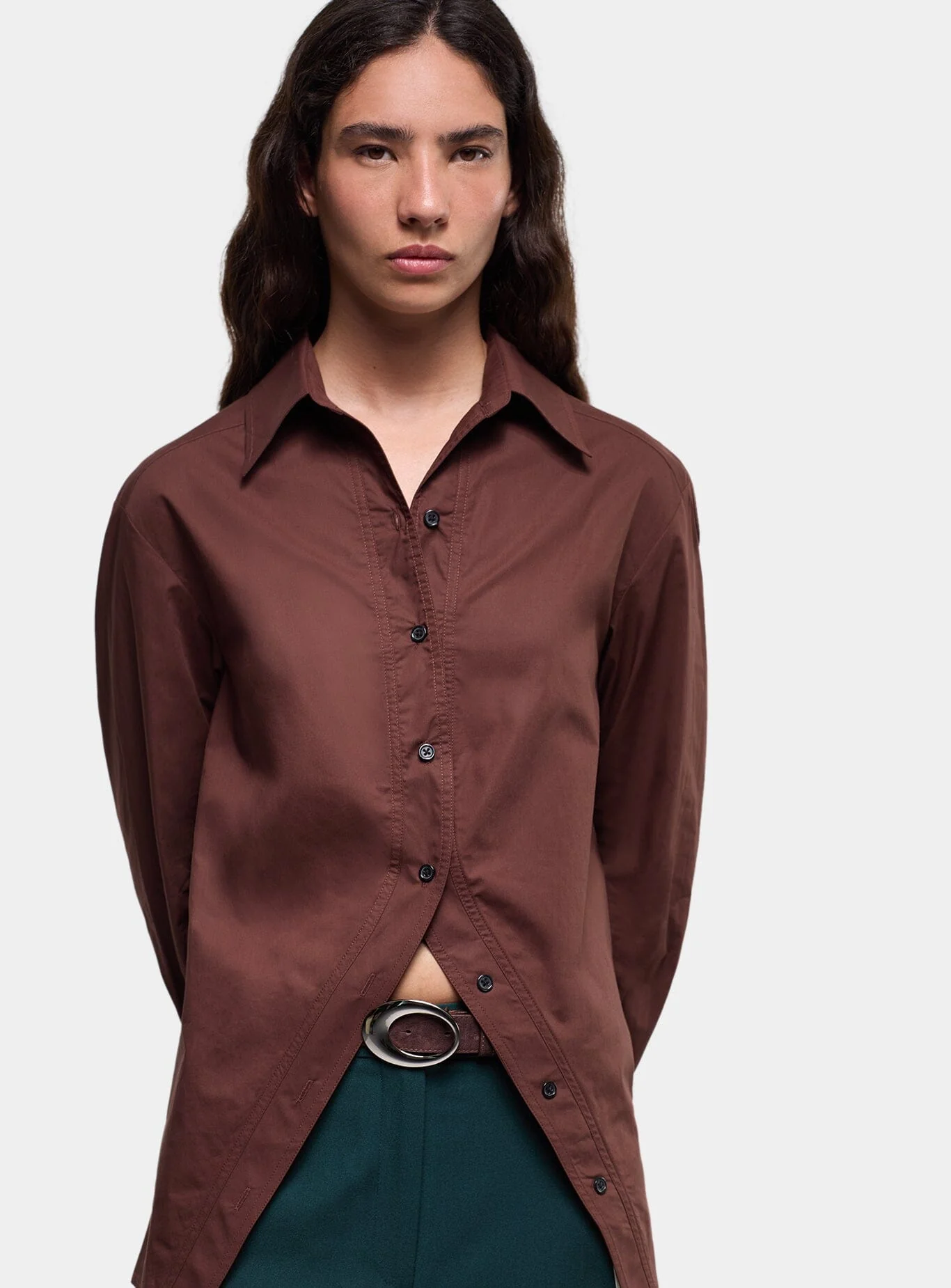 NO BOYFRIEND BROWN SHIRT - Image 4
