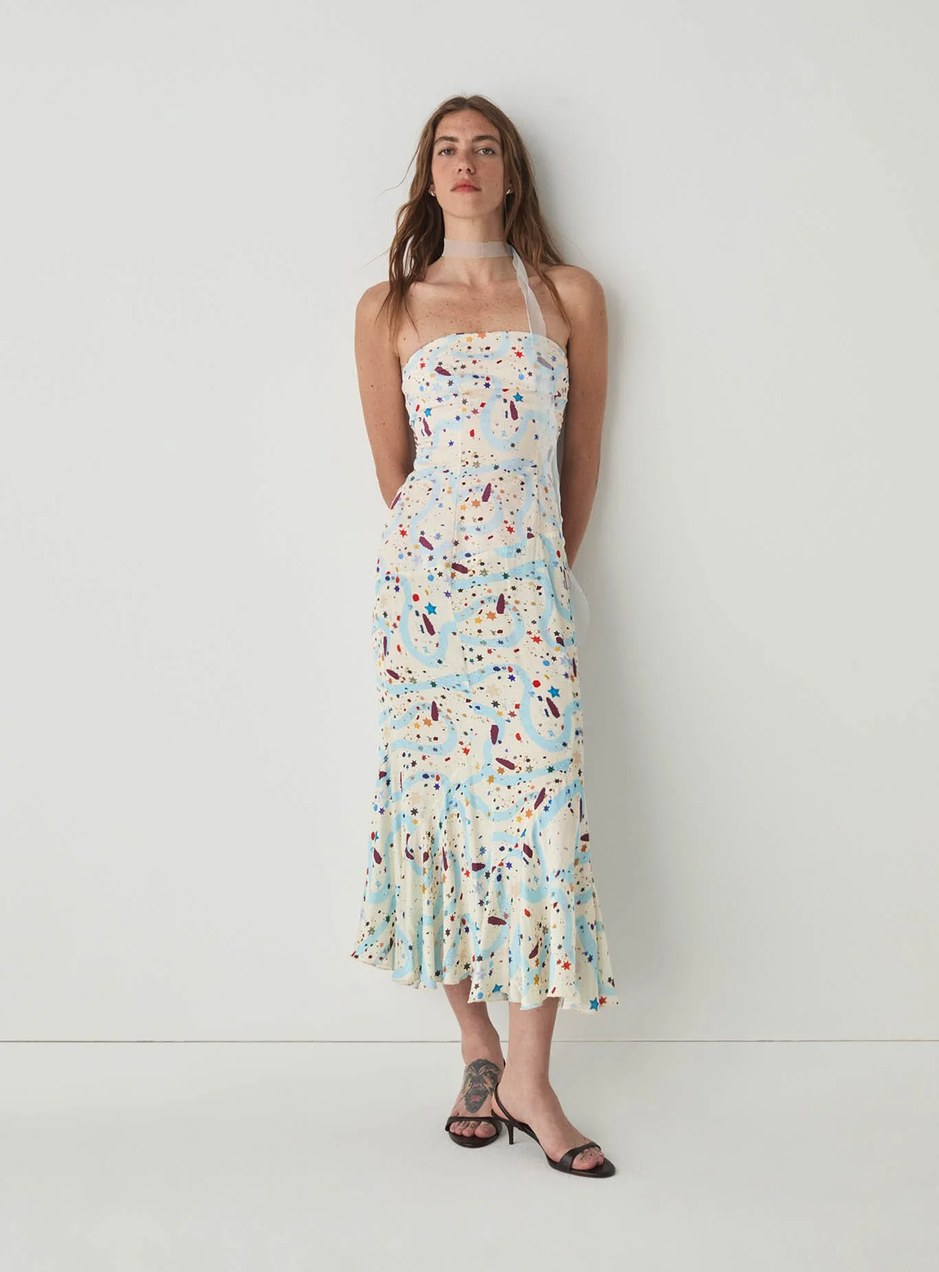 POLLY PRINT MIDI DRESS