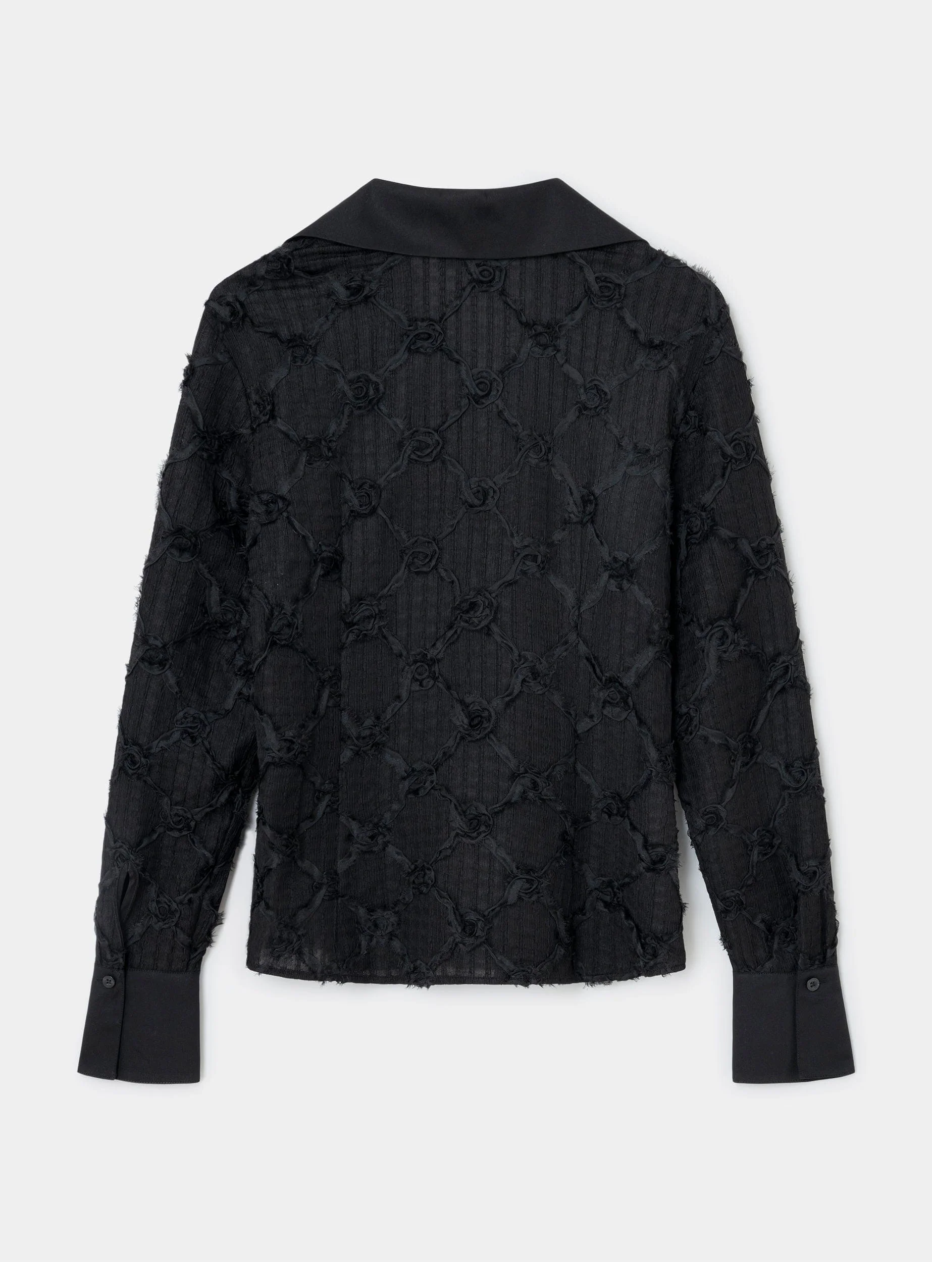 SALLY BLACK TEXTURED SHIRT - Image 4