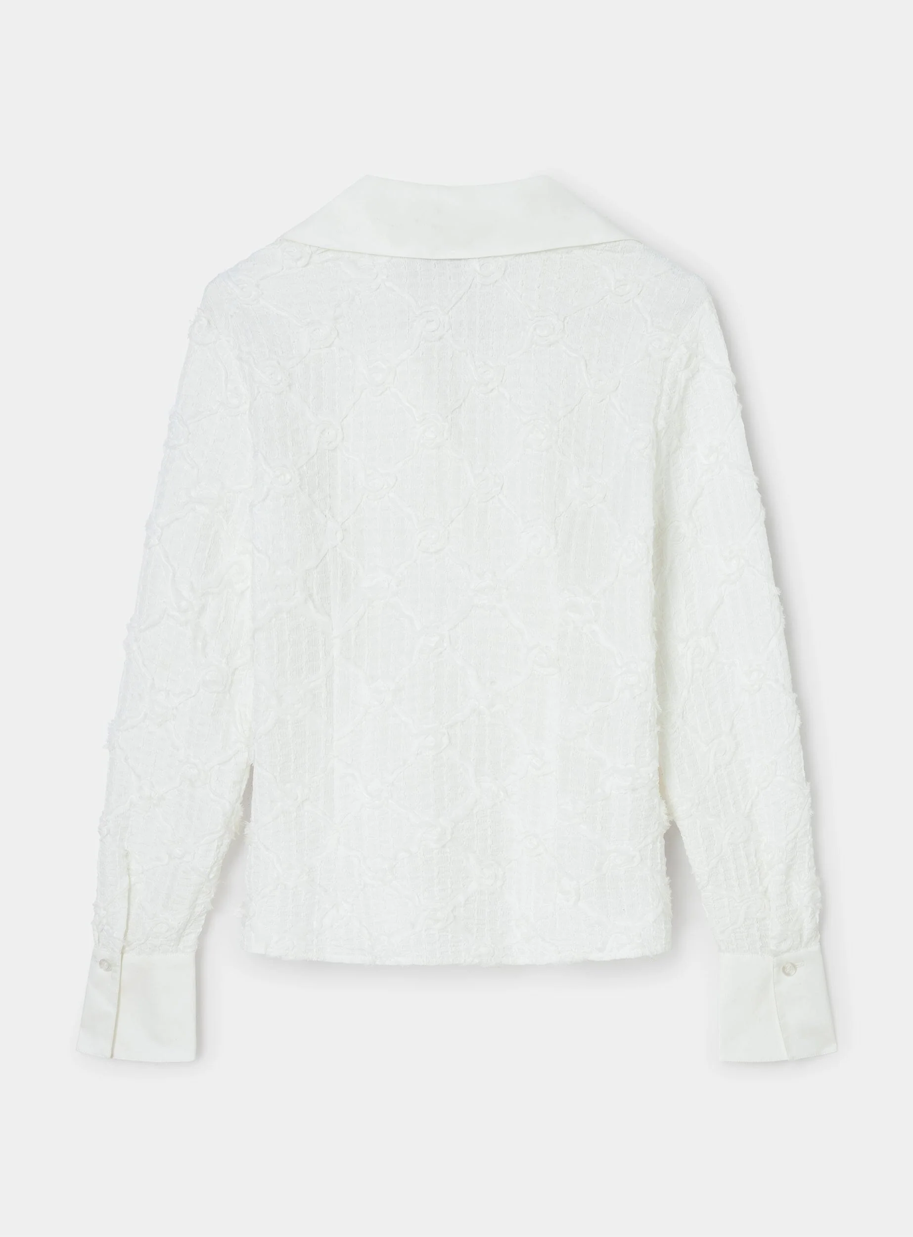 SALLY WHITE TEXTURED SHIRT - Image 5