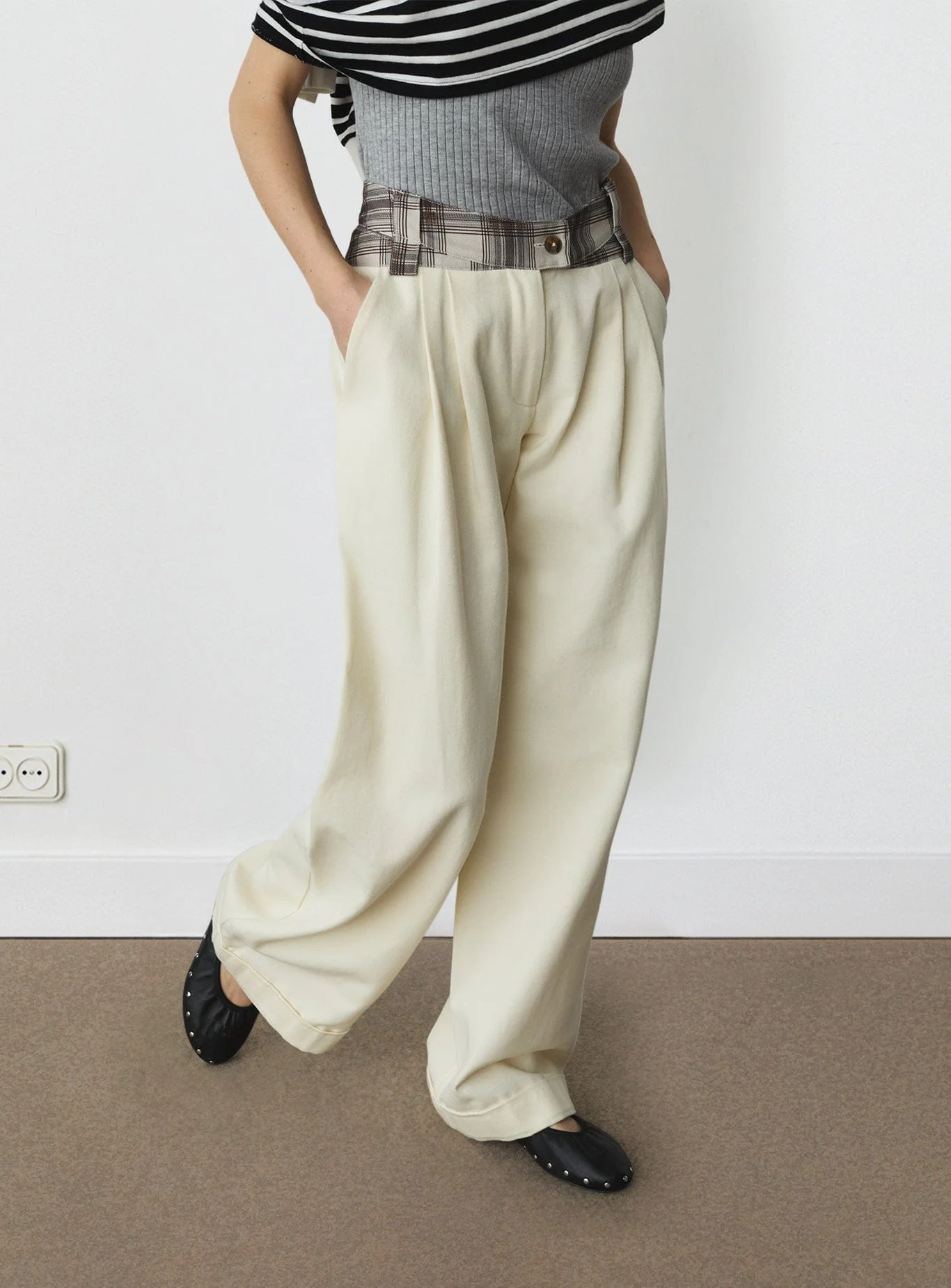 SMITH ECRU SERGE PANTS - Image 2