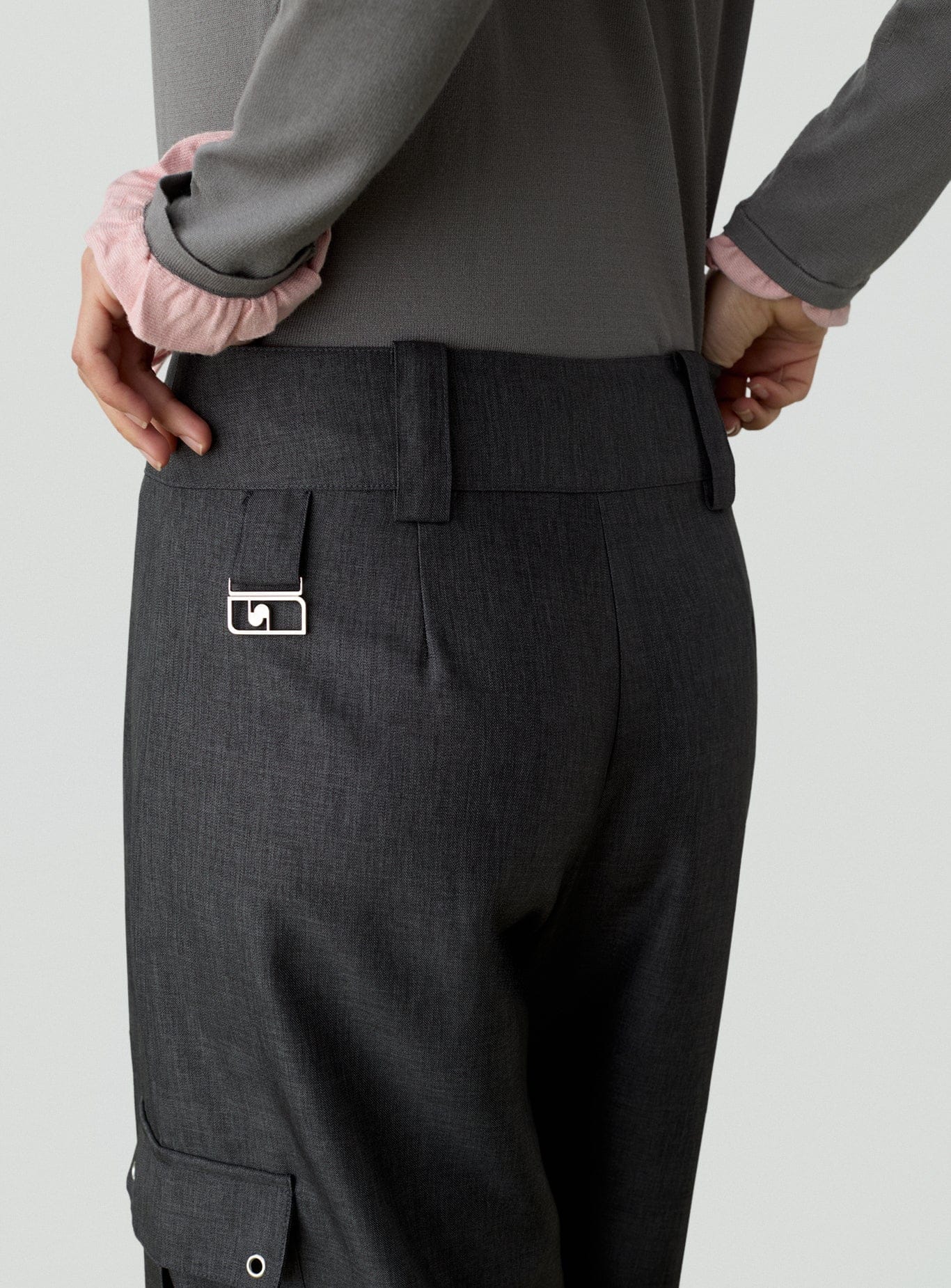 TIRSA GREY CARGO PANTS - Image 3
