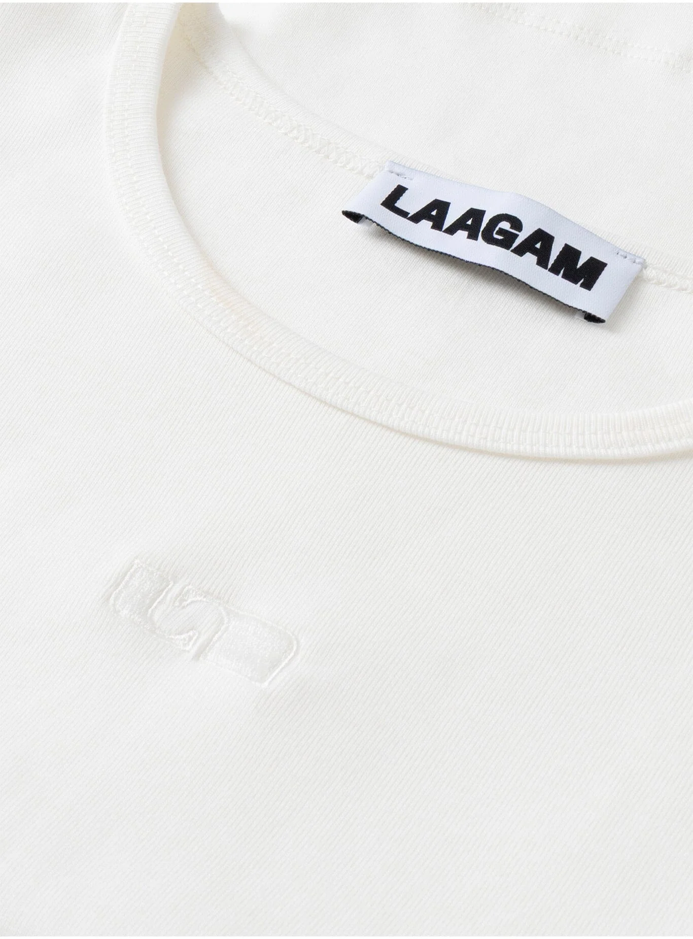 WHITE EMBROIDERED LOGO T-SHIRT - Image 2