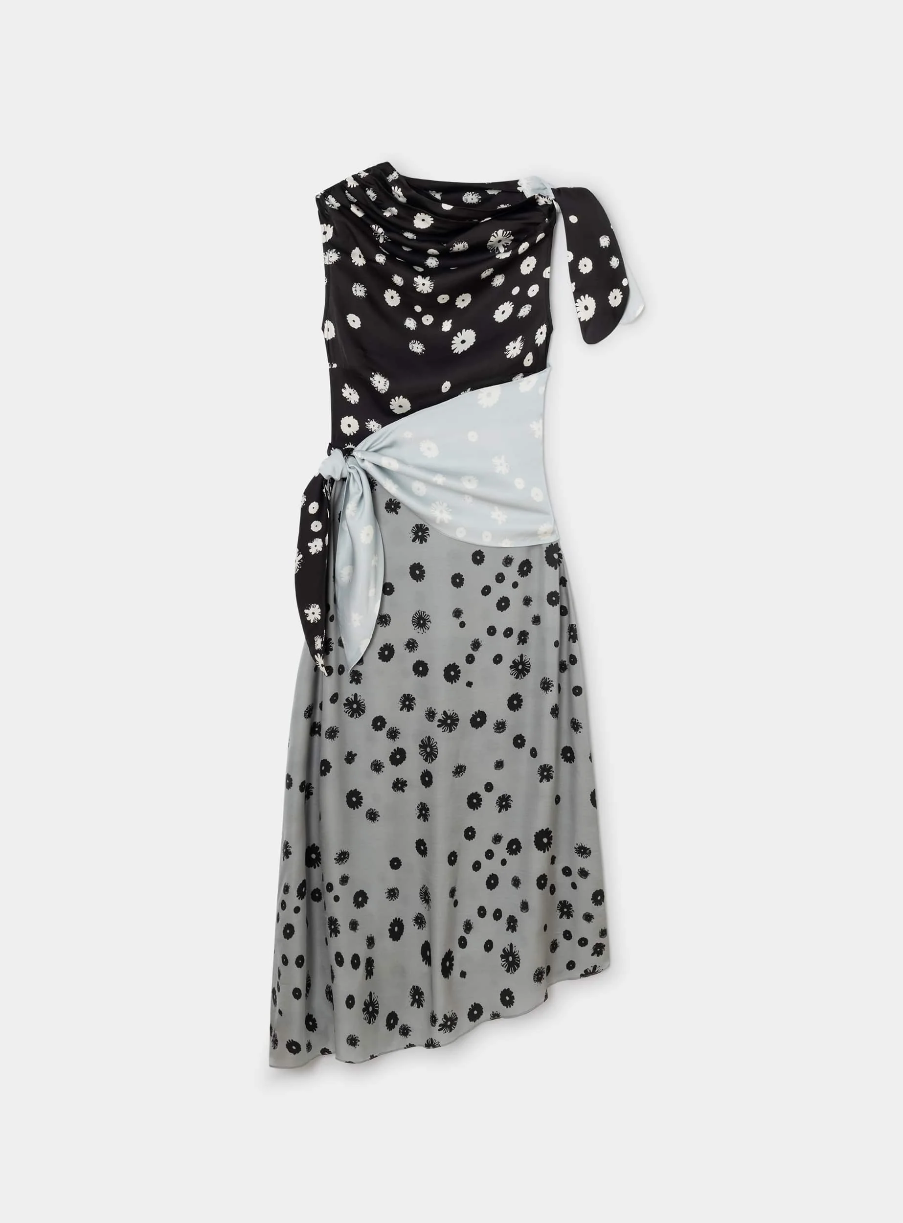 YANET WRAPPED GREY MIDI DRESS - Image 6