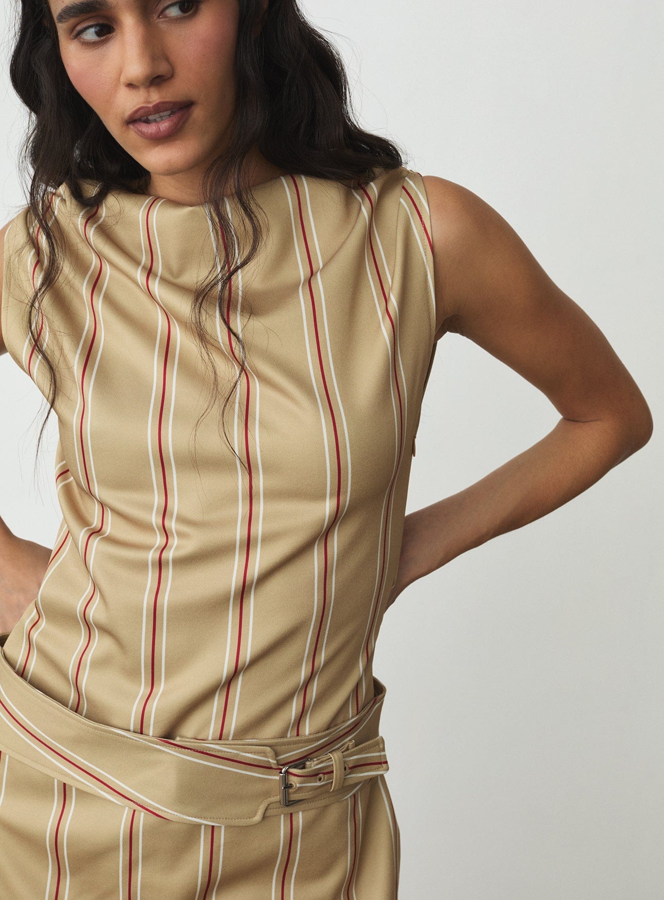 ZOLA CAMEL SHORT DRESS - Image 6